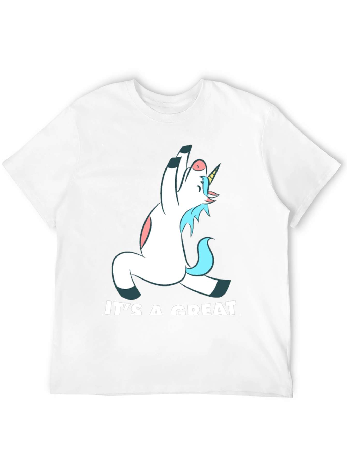 Funny Unicorn Yoga Black T-Shirt