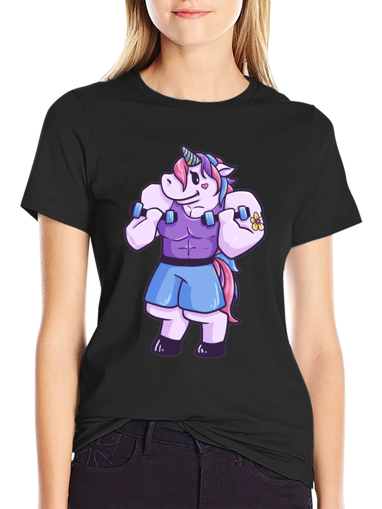 Unicorn Gym Bro Graphic T-Shirt