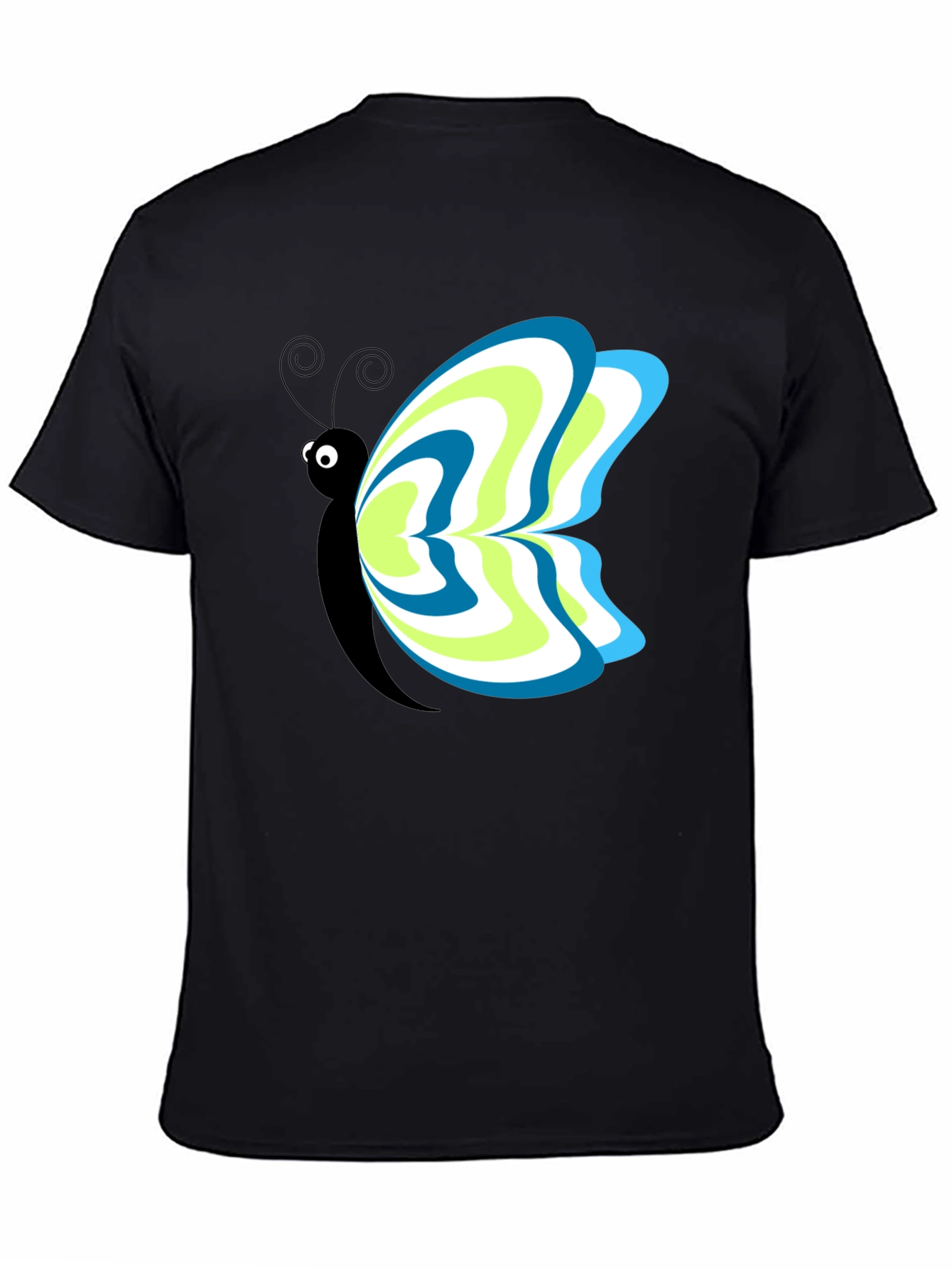 Butterfly Graphic Tee - Mens Black T-Shirt