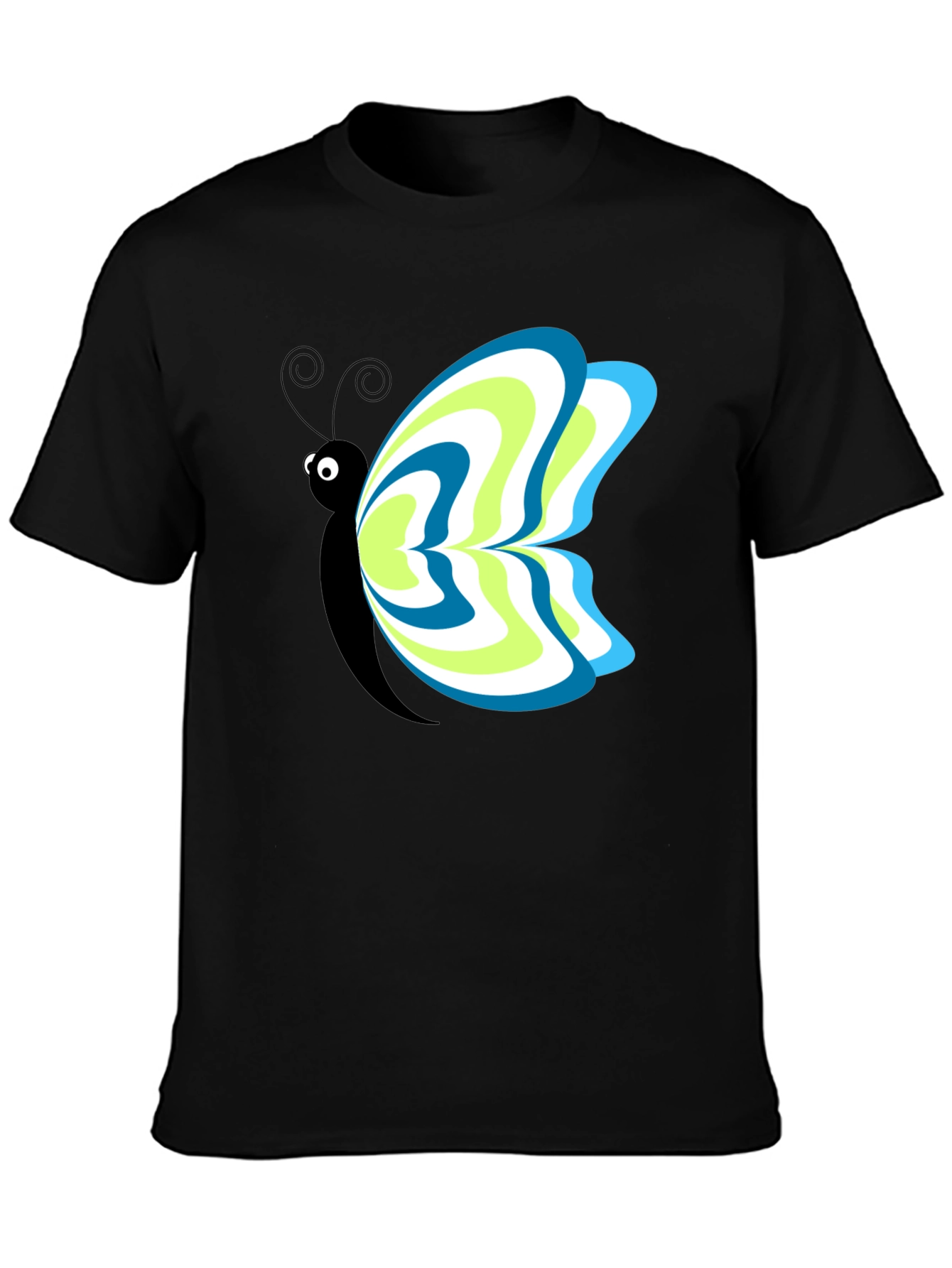 Butterfly Graphic Tee - Mens Black T-Shirt