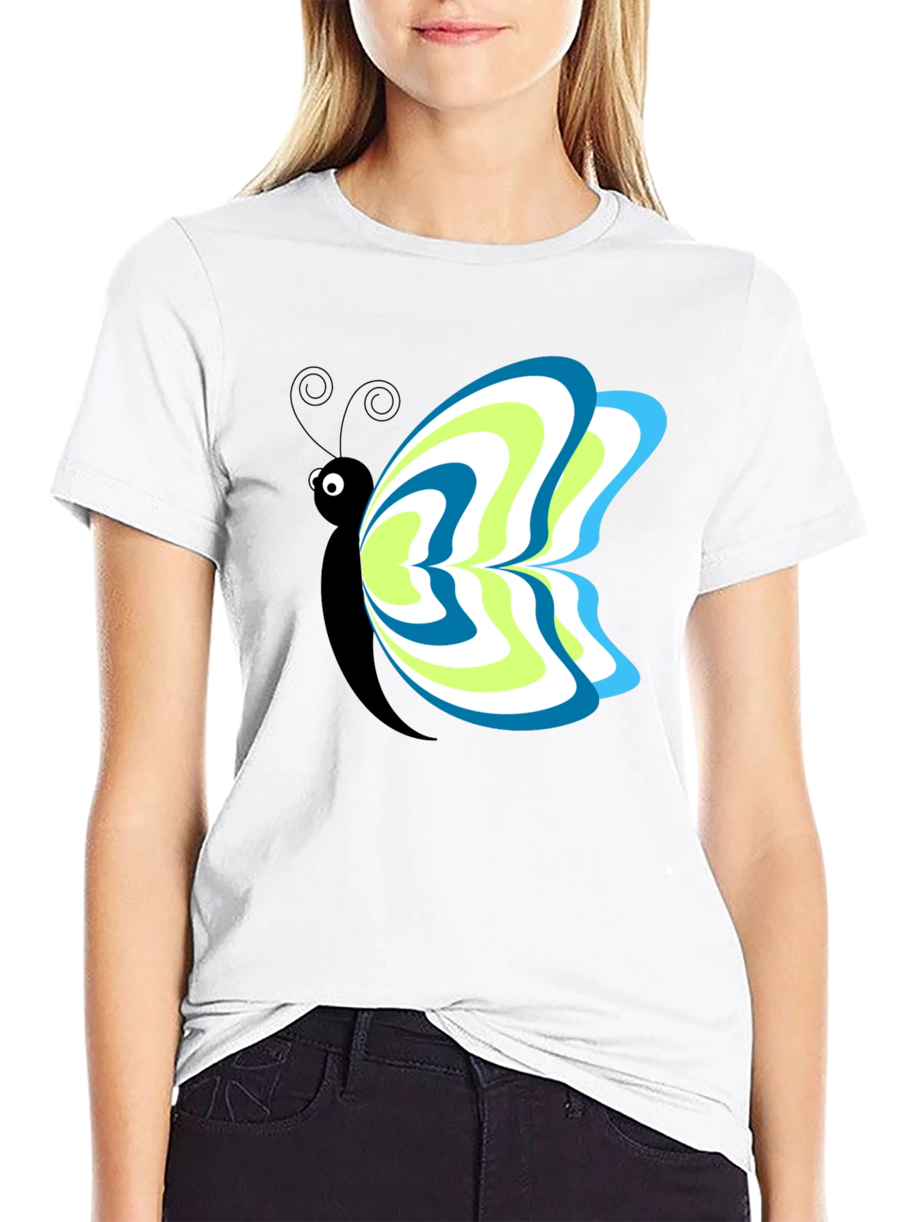 Butterfly Graphic Tee - Mens Black T-Shirt