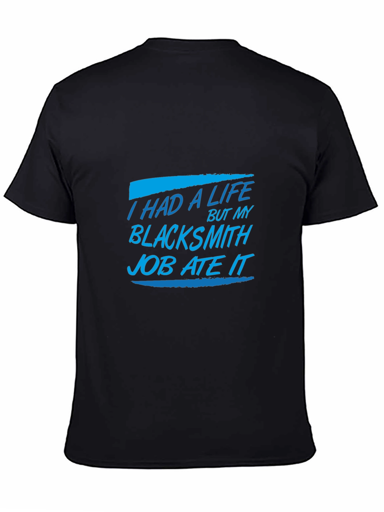 Blacksmith Job T-Shirt Funny Black Tee