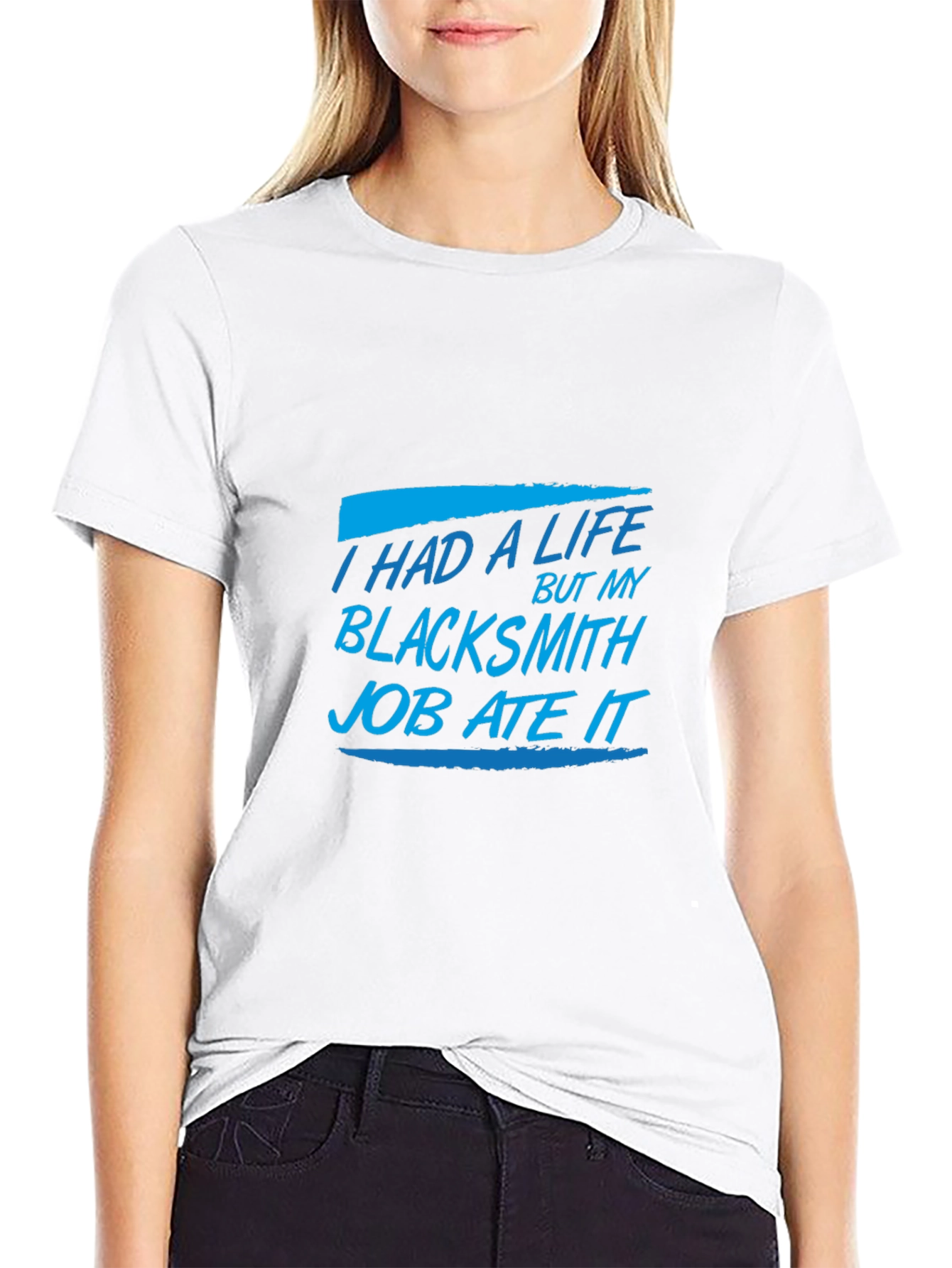 Blacksmith Job T-Shirt Funny Black Tee
