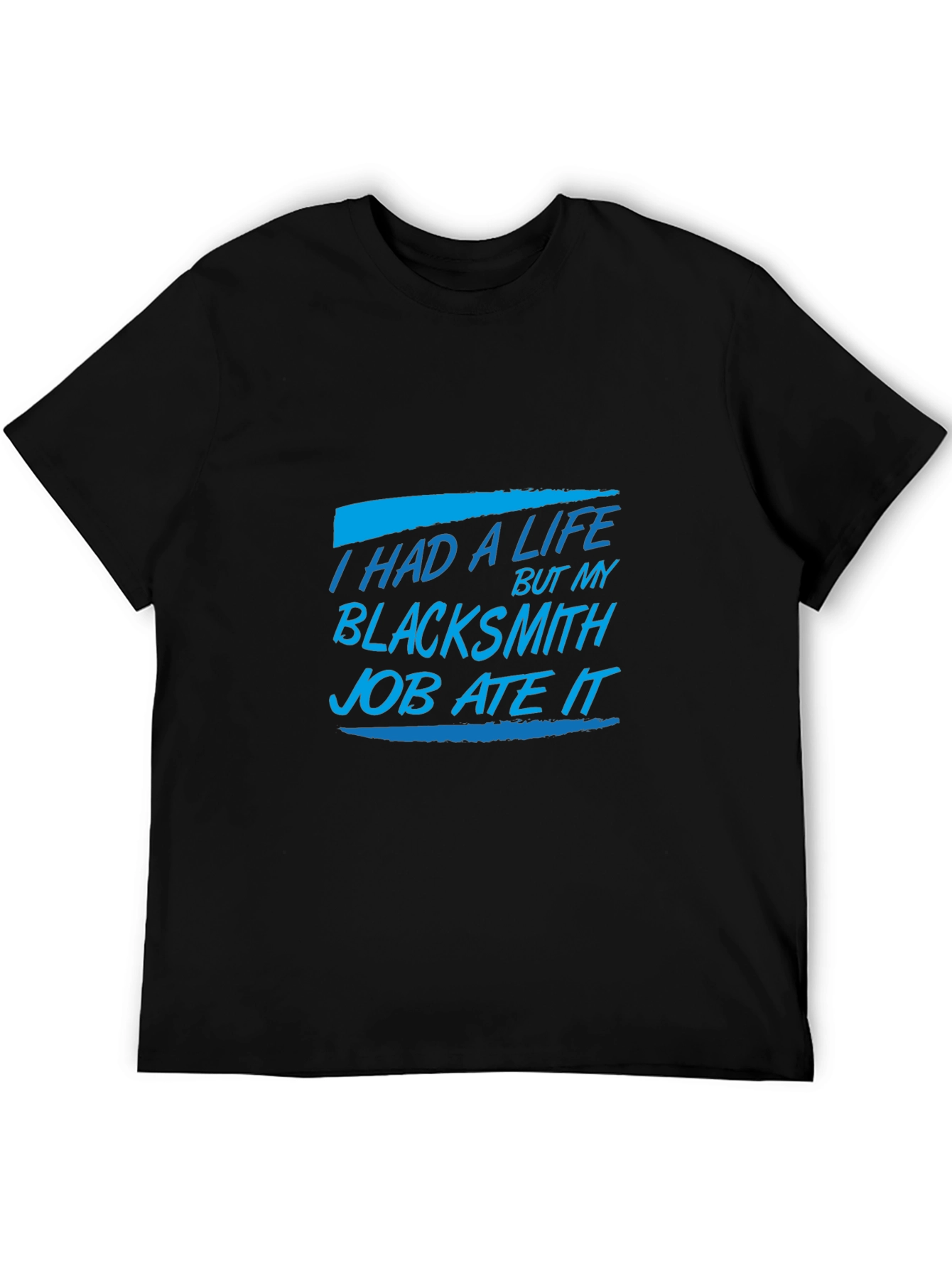 Blacksmith Job T-Shirt Funny Black Tee