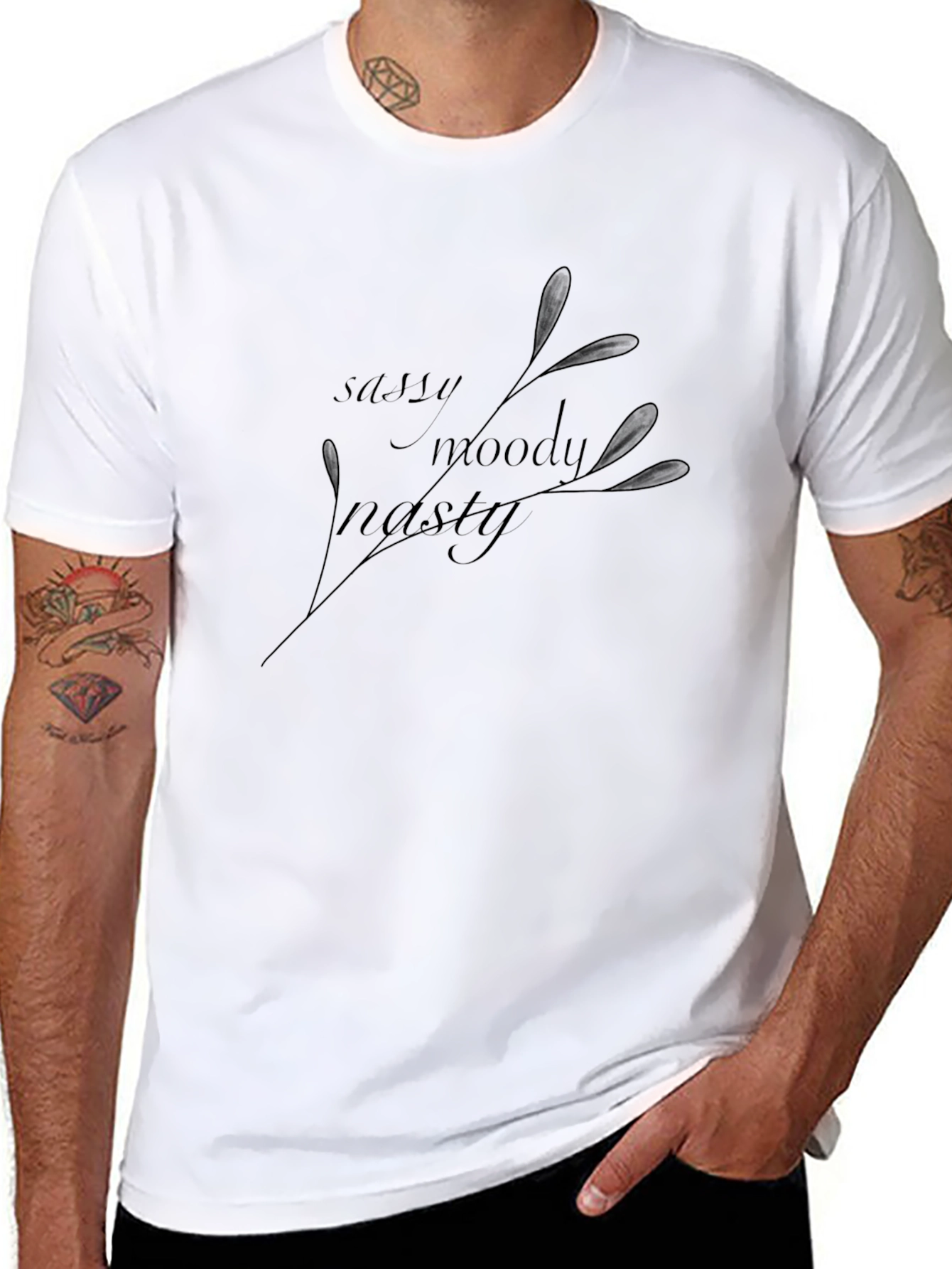 Sassy Moody Nasty Black Graphic Tee