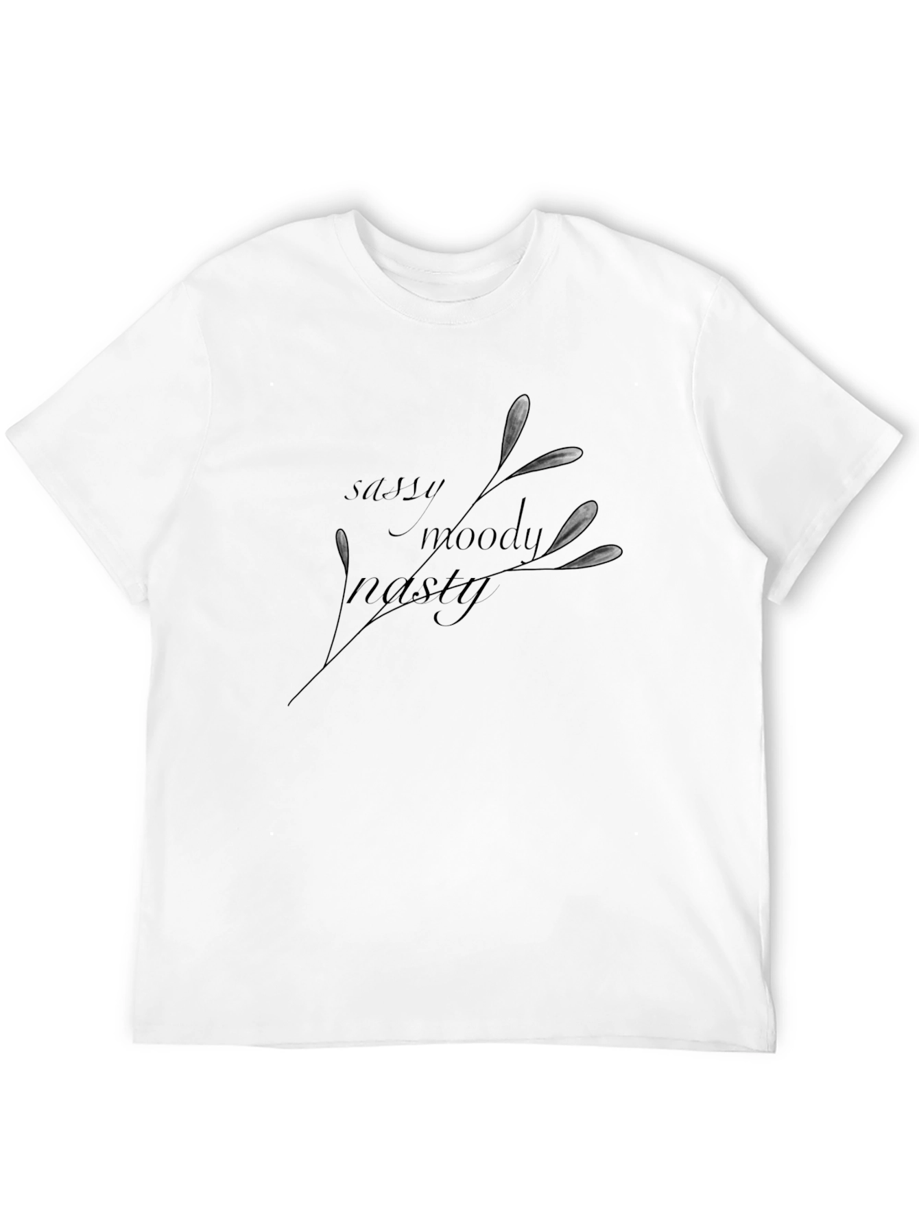 Sassy Moody Nasty Black Graphic Tee