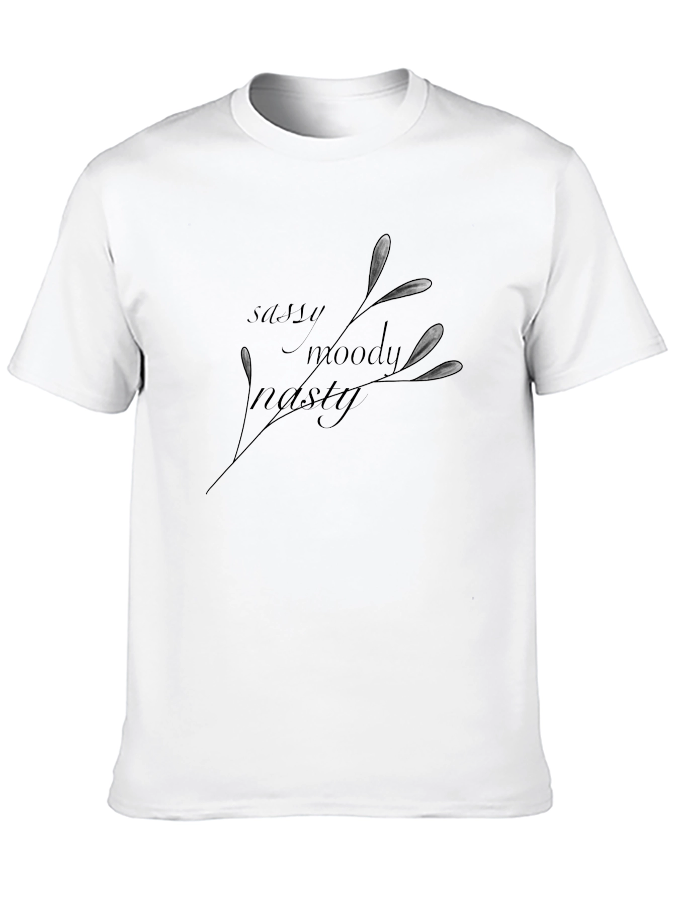 Sassy Moody Nasty Black Graphic Tee