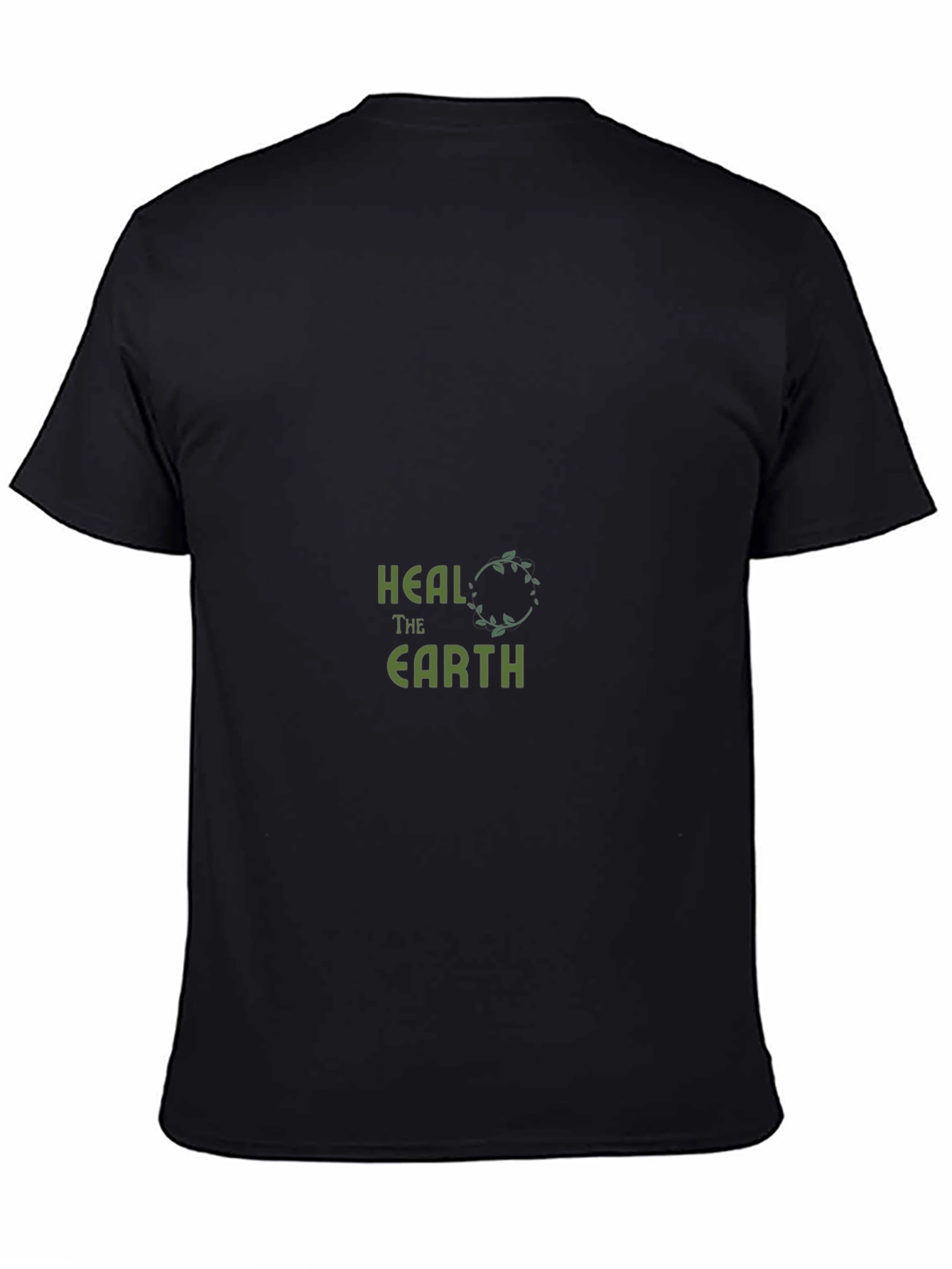 Heal The Earth Graphic Tee - Black Cotton T-Shirt