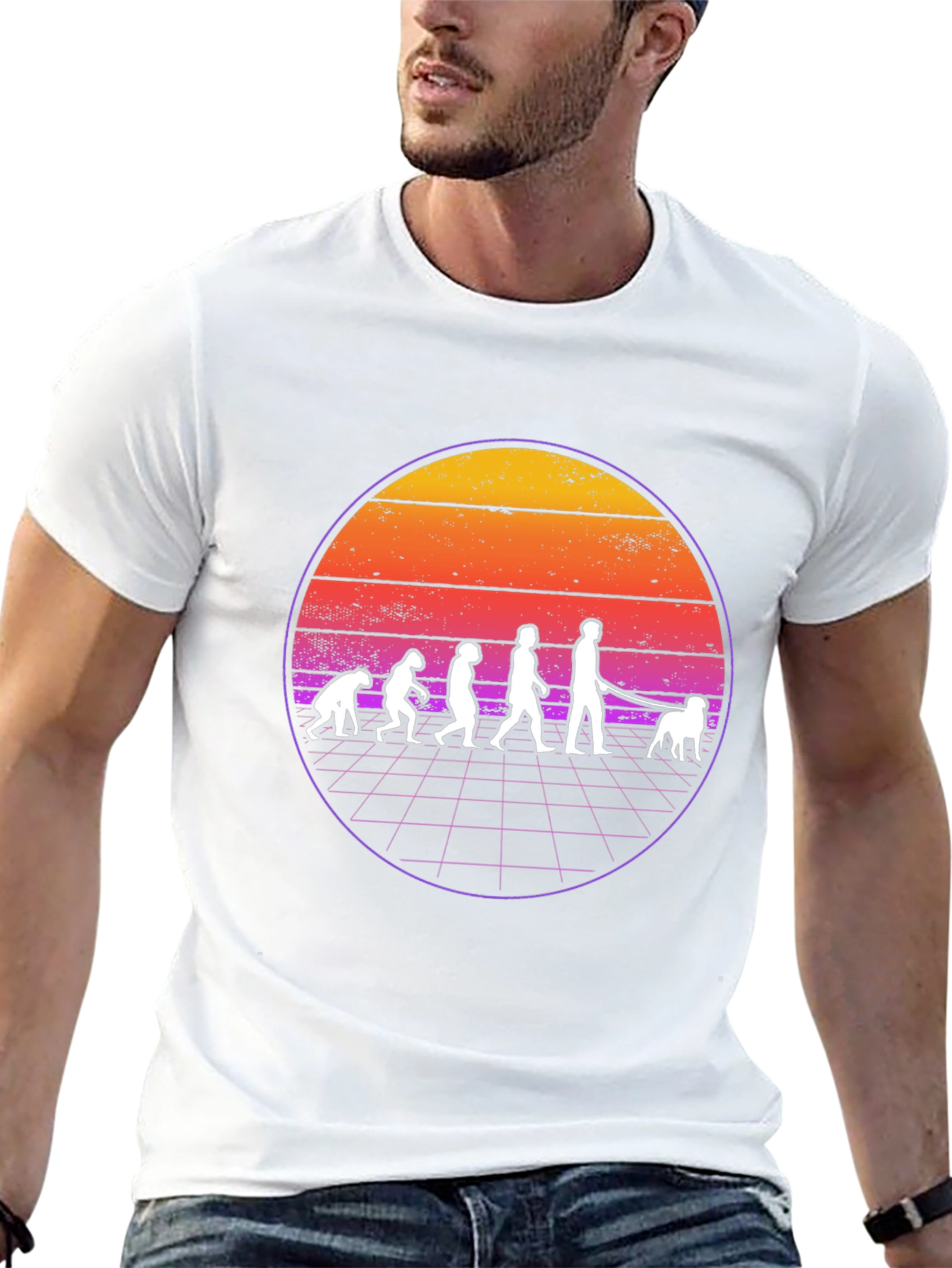 Evolution Dog Walker Graphic T-Shirt