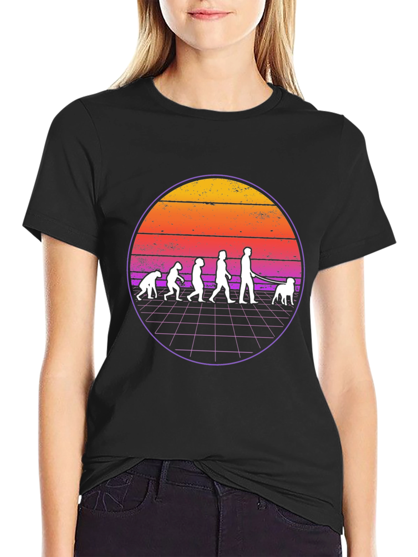 Evolution Dog Walker Graphic T-Shirt