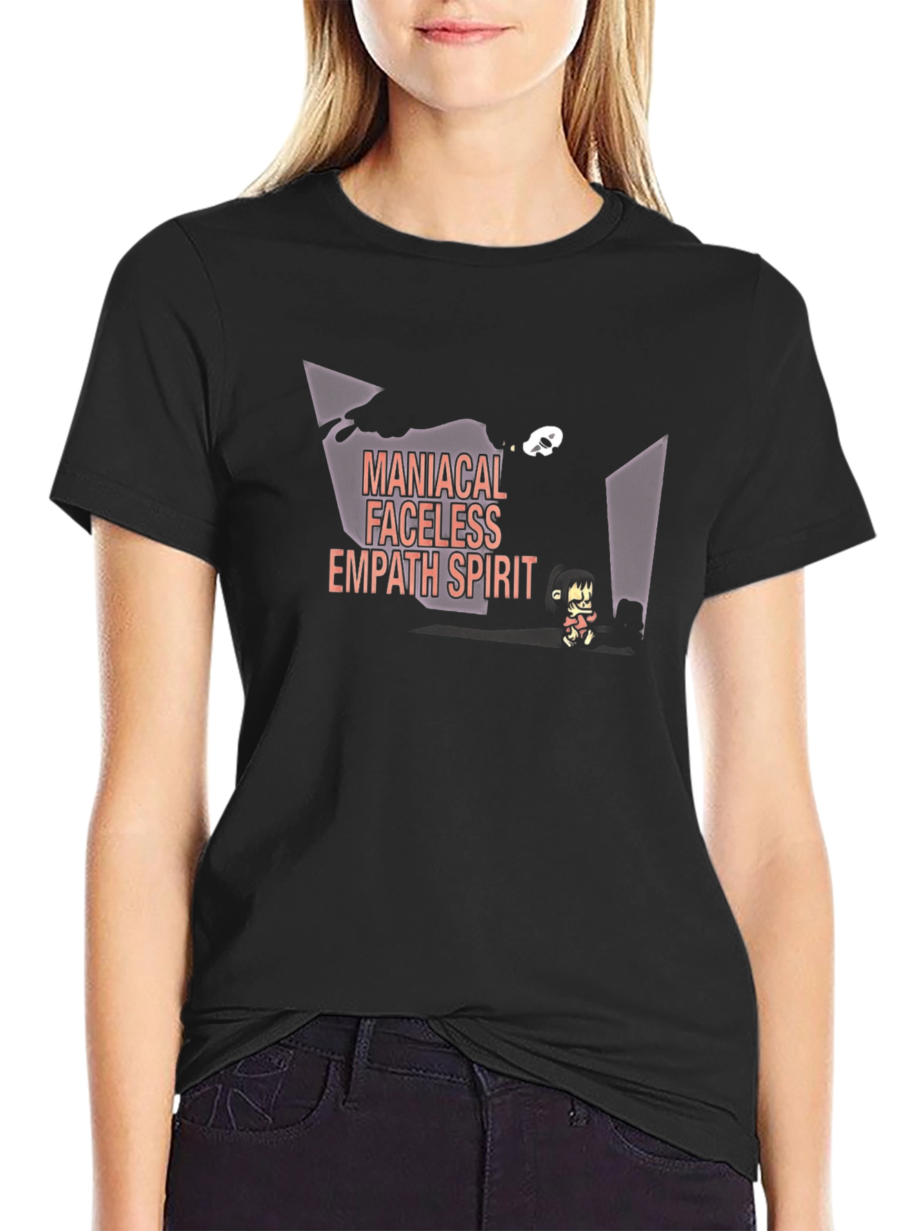 Maniacal Faceless Empath Spirit Black T-Shirt