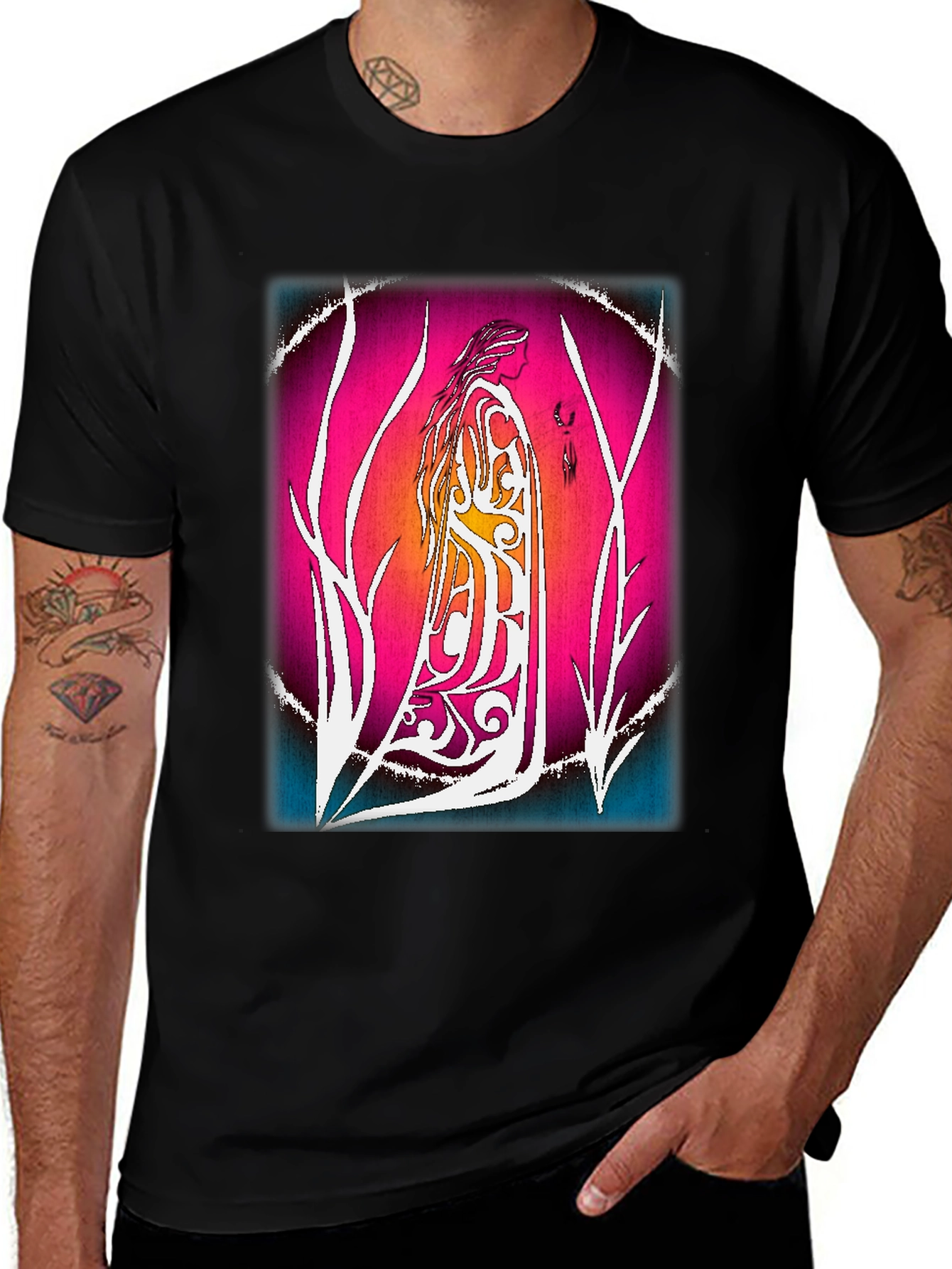 Mystic Woman Graphic Tee - Artistic Design