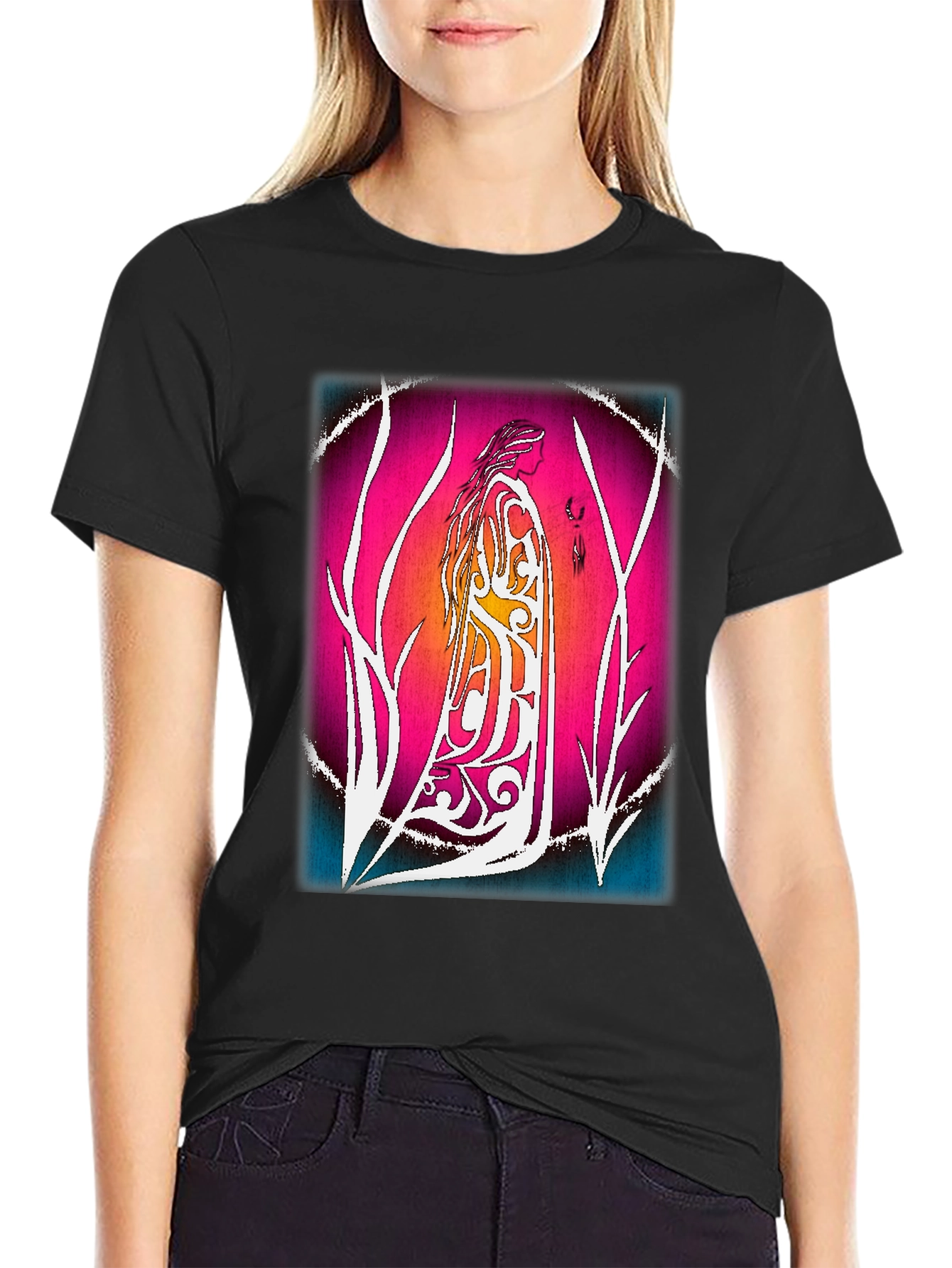 Mystic Woman Graphic Tee - Artistic Design