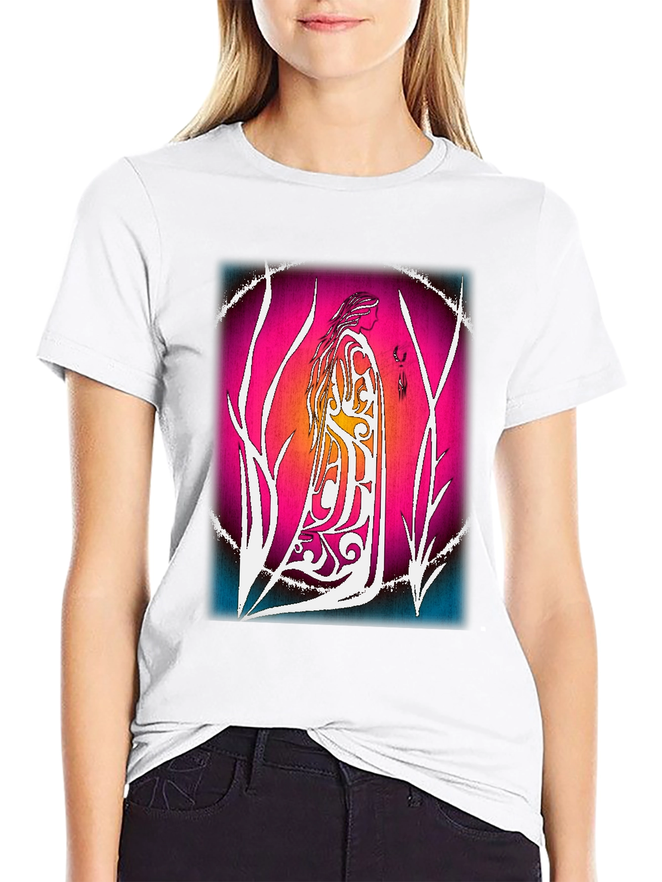 Mystic Woman Graphic Tee - Artistic Design