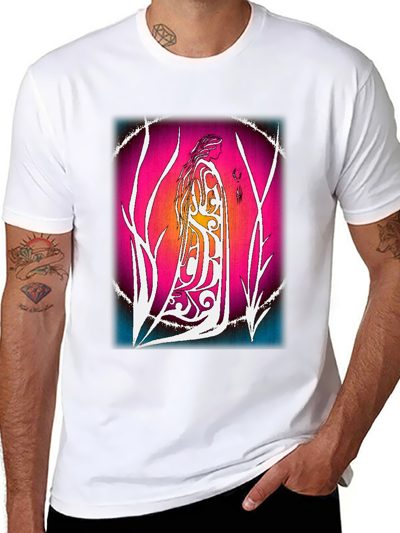 Mystic Woman Graphic Tee - Artistic Design