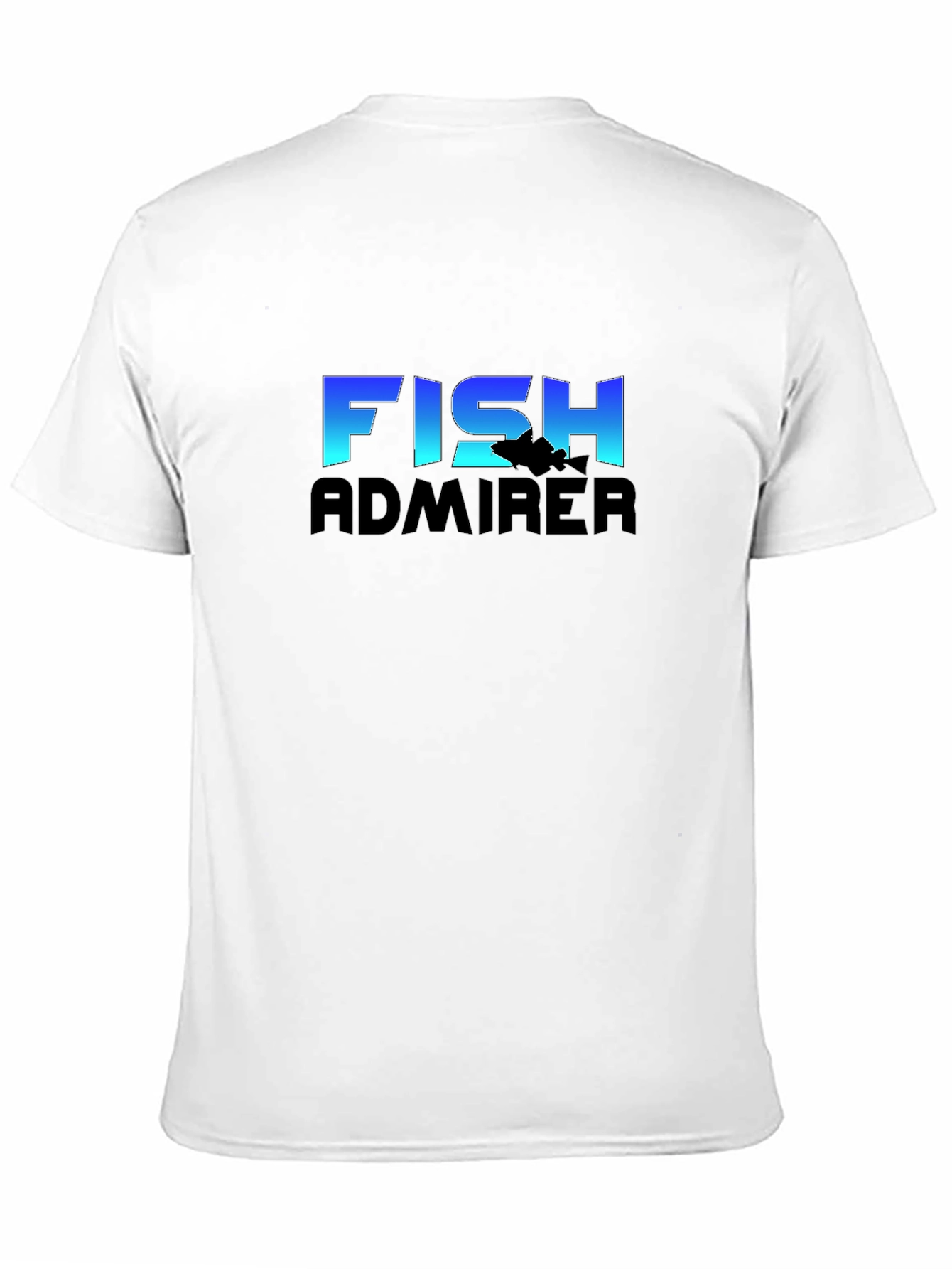 Fish Admirer Graphic Tee - Black Cotton Blend T-Shirt