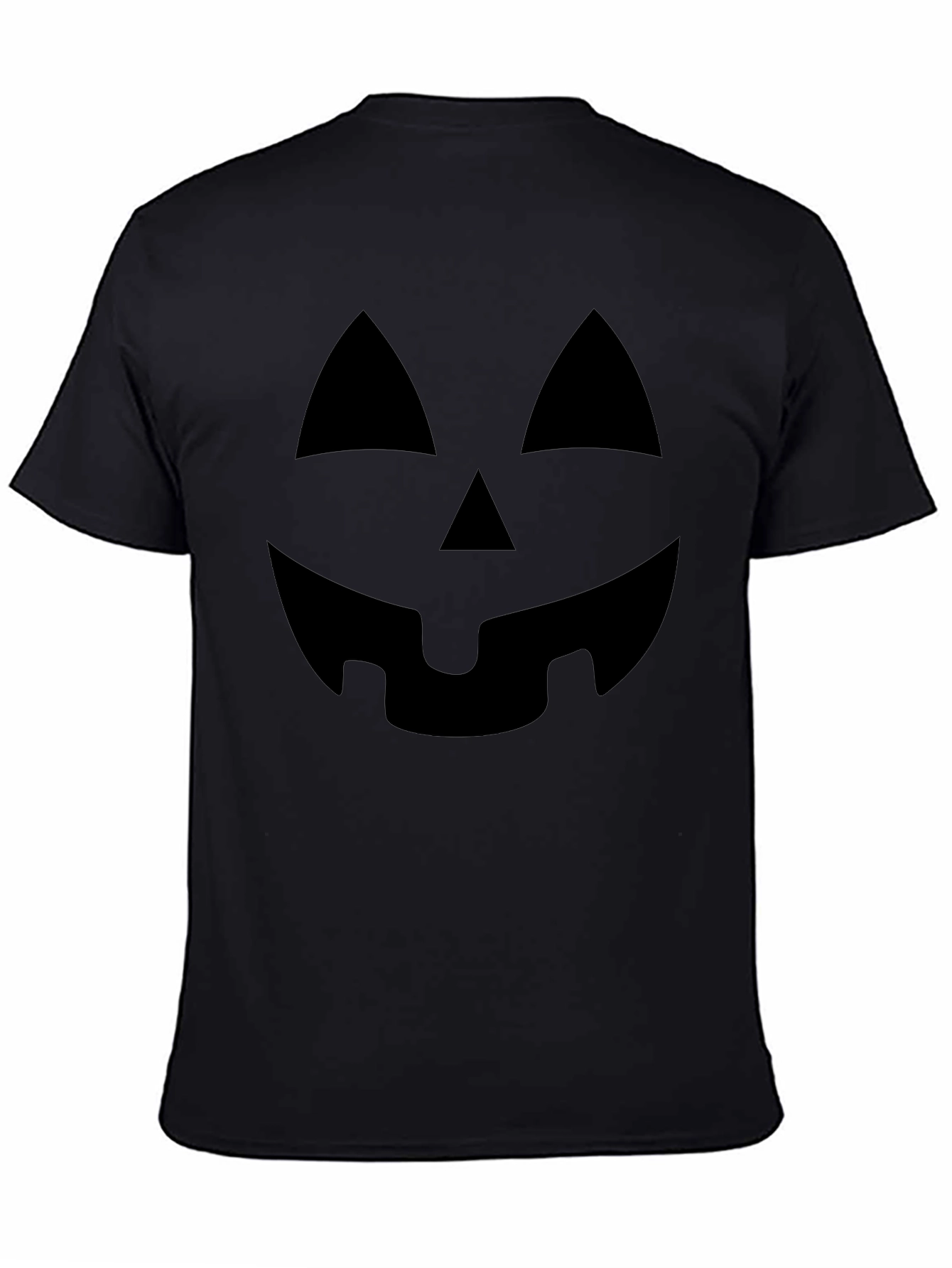 Halloween Pumpkin Face Black T-Shirt