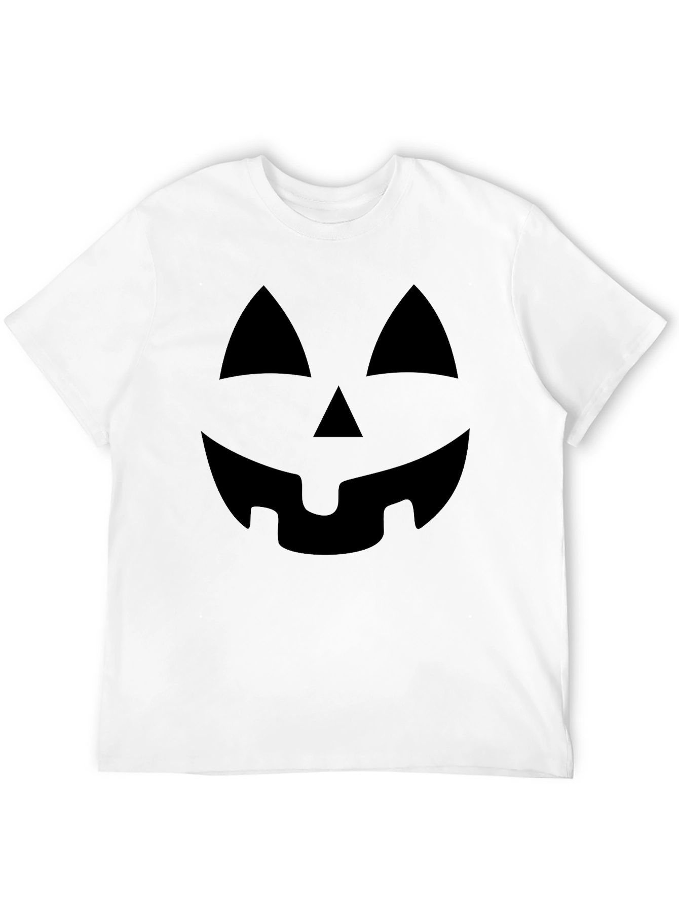 Halloween Pumpkin Face Black T-Shirt