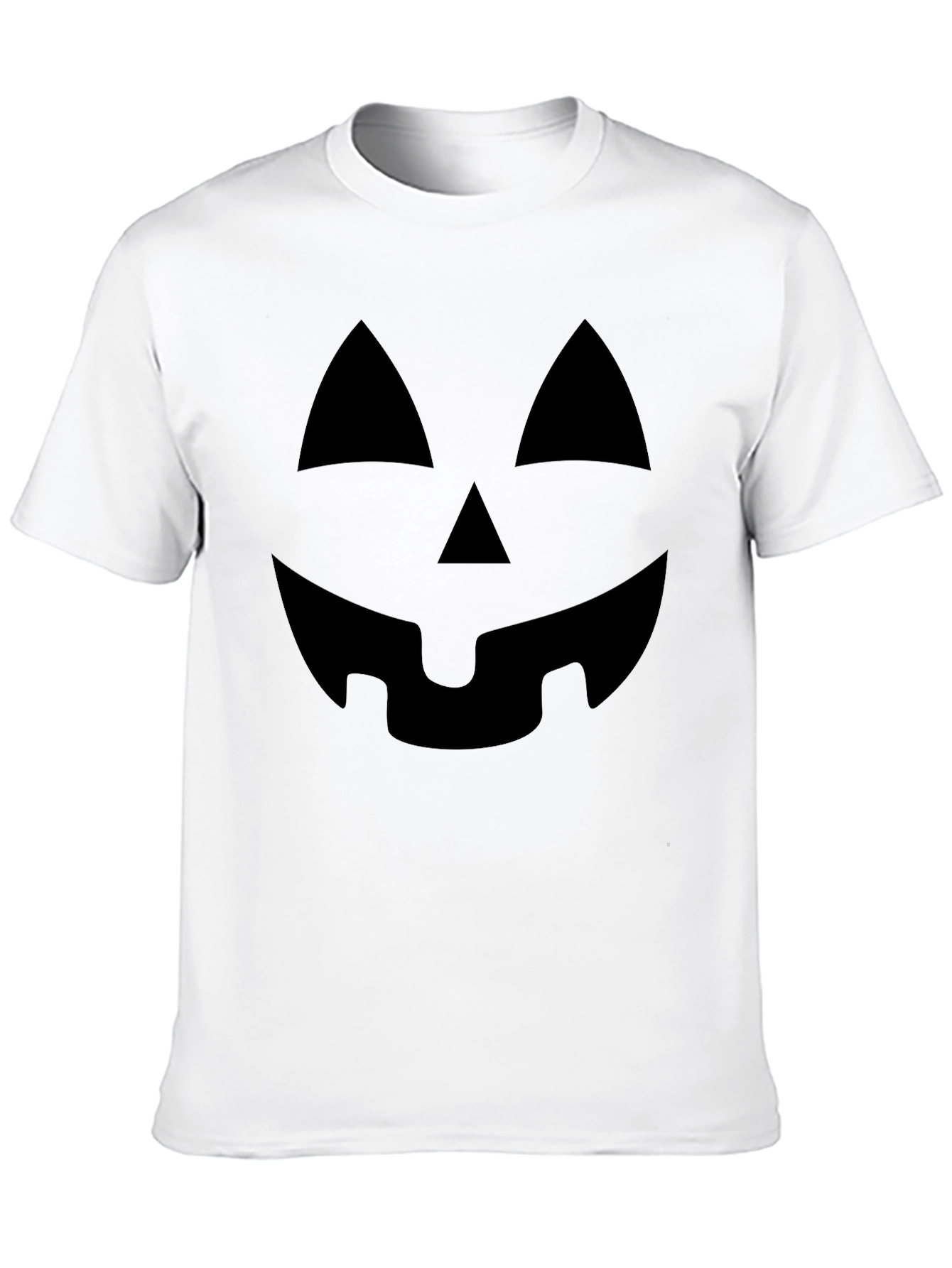 Halloween Pumpkin Face Black T-Shirt