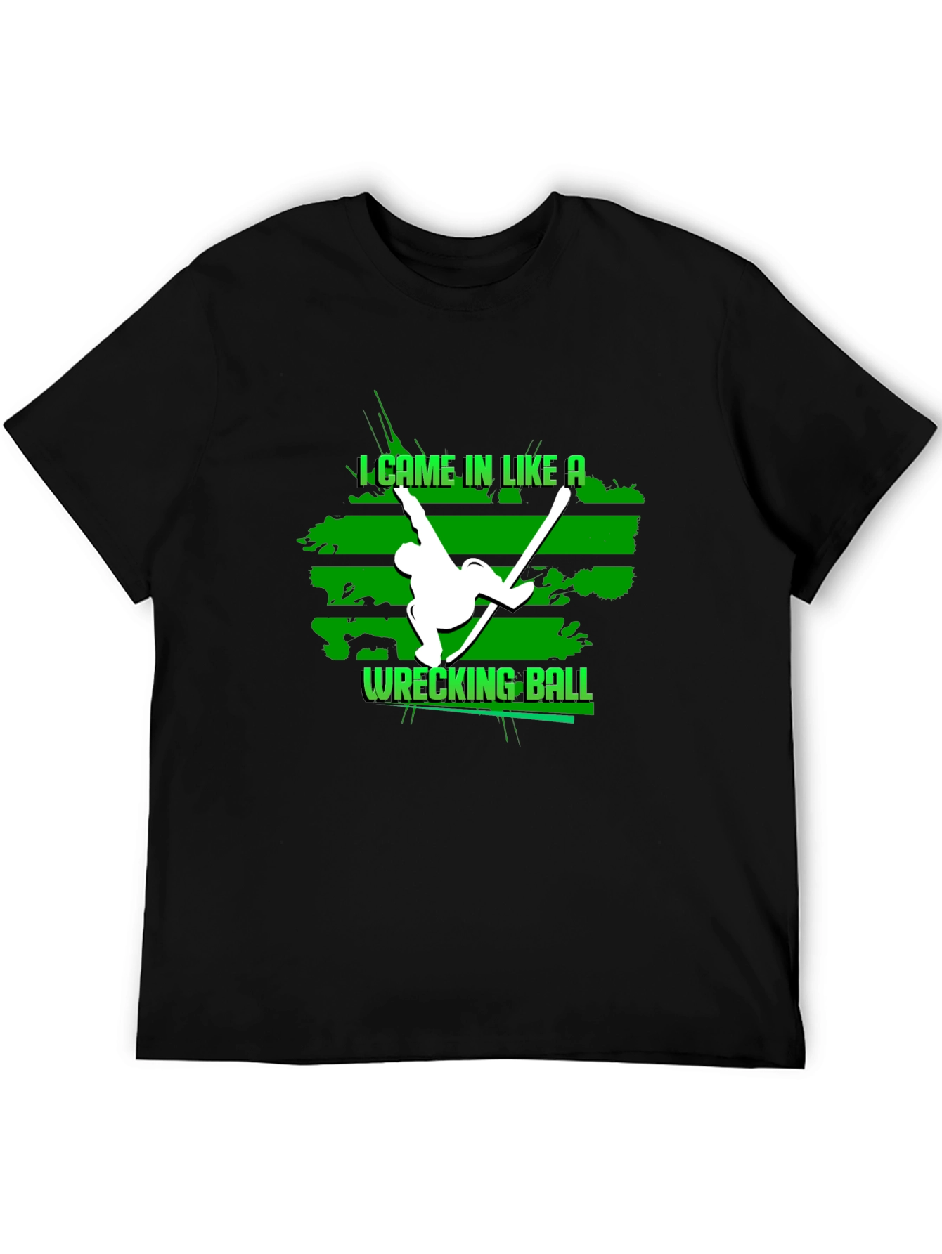 Wrecking Ball Graphic Tee - Novelty T-Shirt