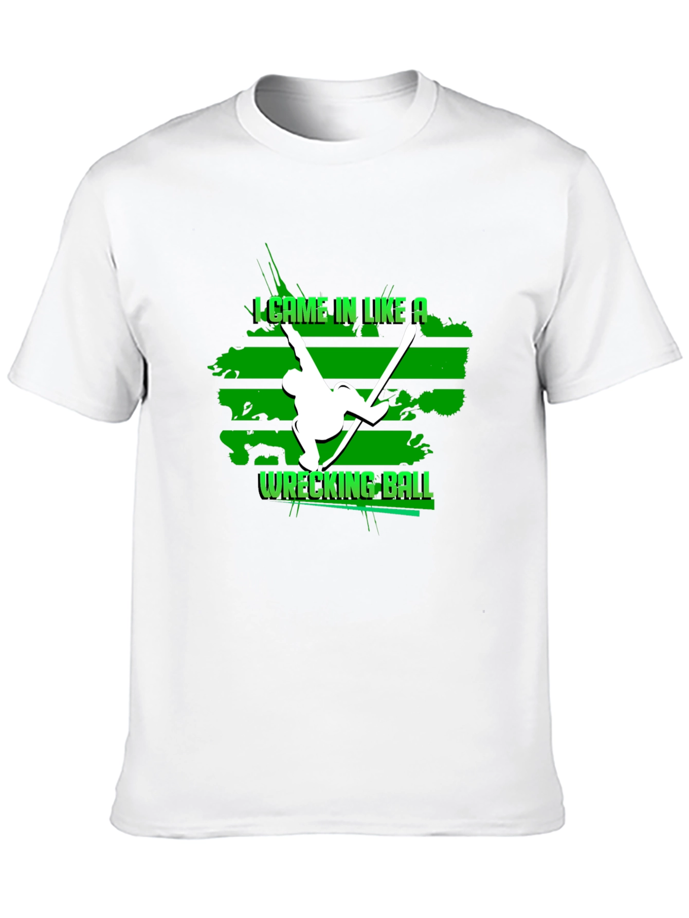 Wrecking Ball Graphic Tee - Novelty T-Shirt