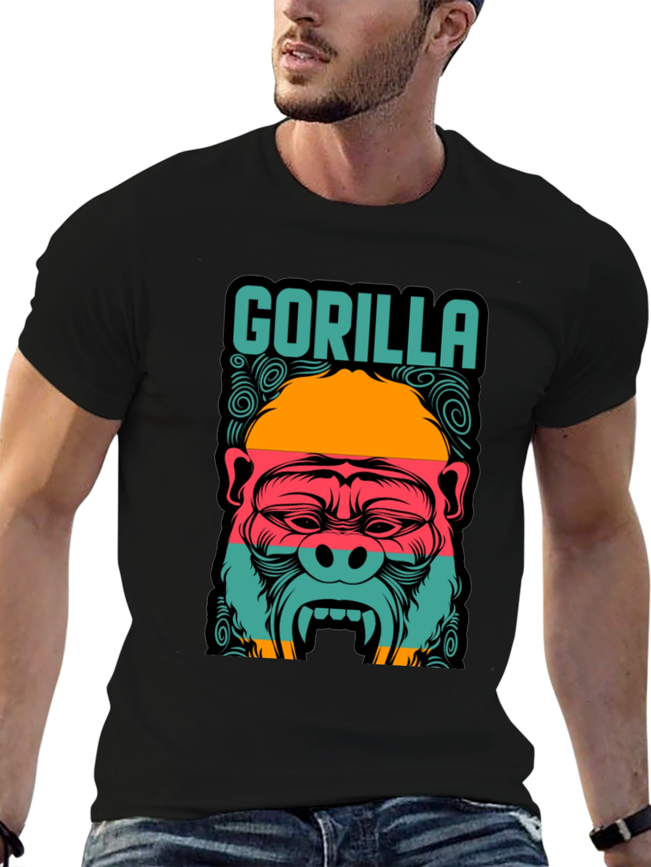 Gorilla Graphic Tee - Mens Black T-Shirt