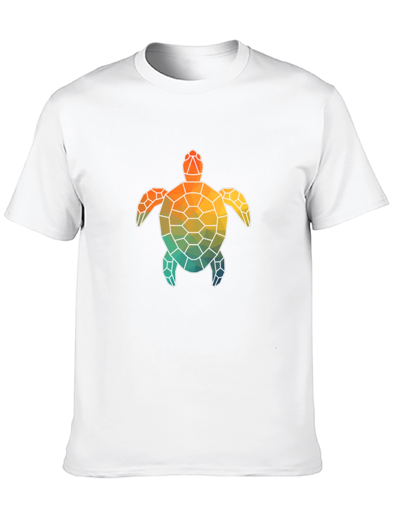 Geometric Turtle Graphic Tee - Black