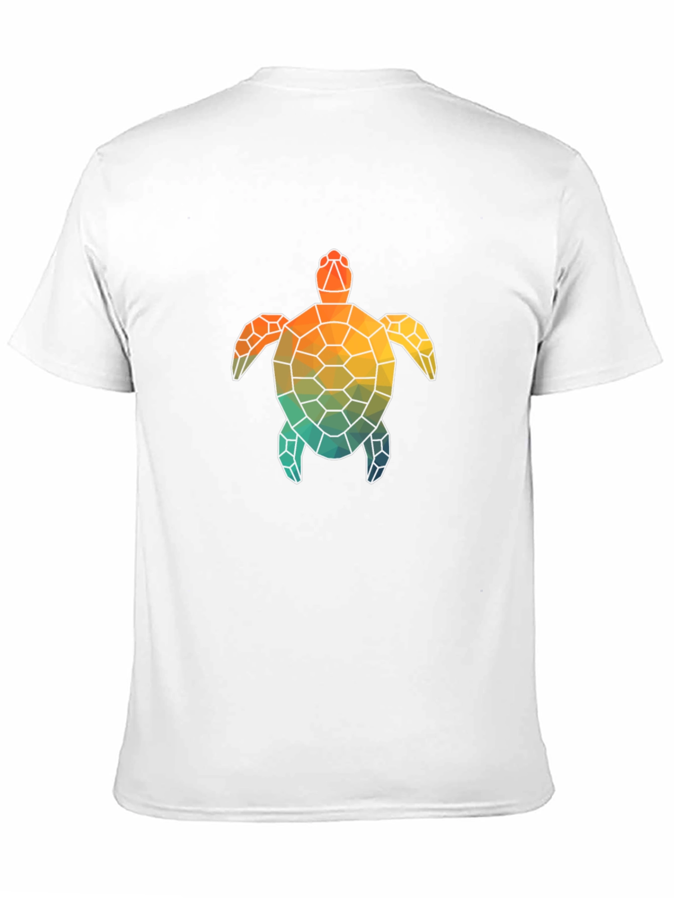 Geometric Turtle Graphic Tee - Black