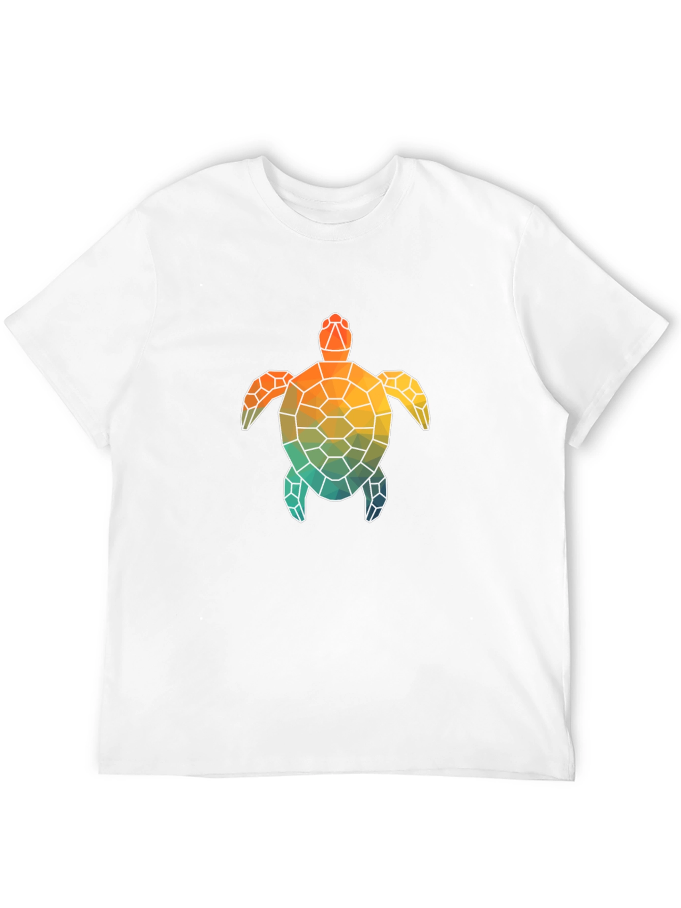 Geometric Turtle Graphic Tee - Black
