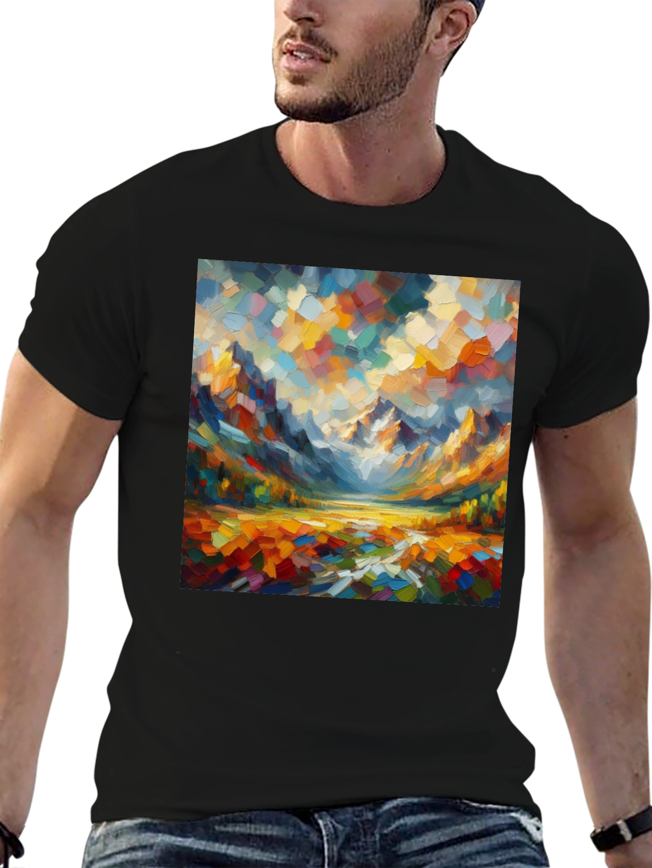 Abstract Mountain Art T-Shirt