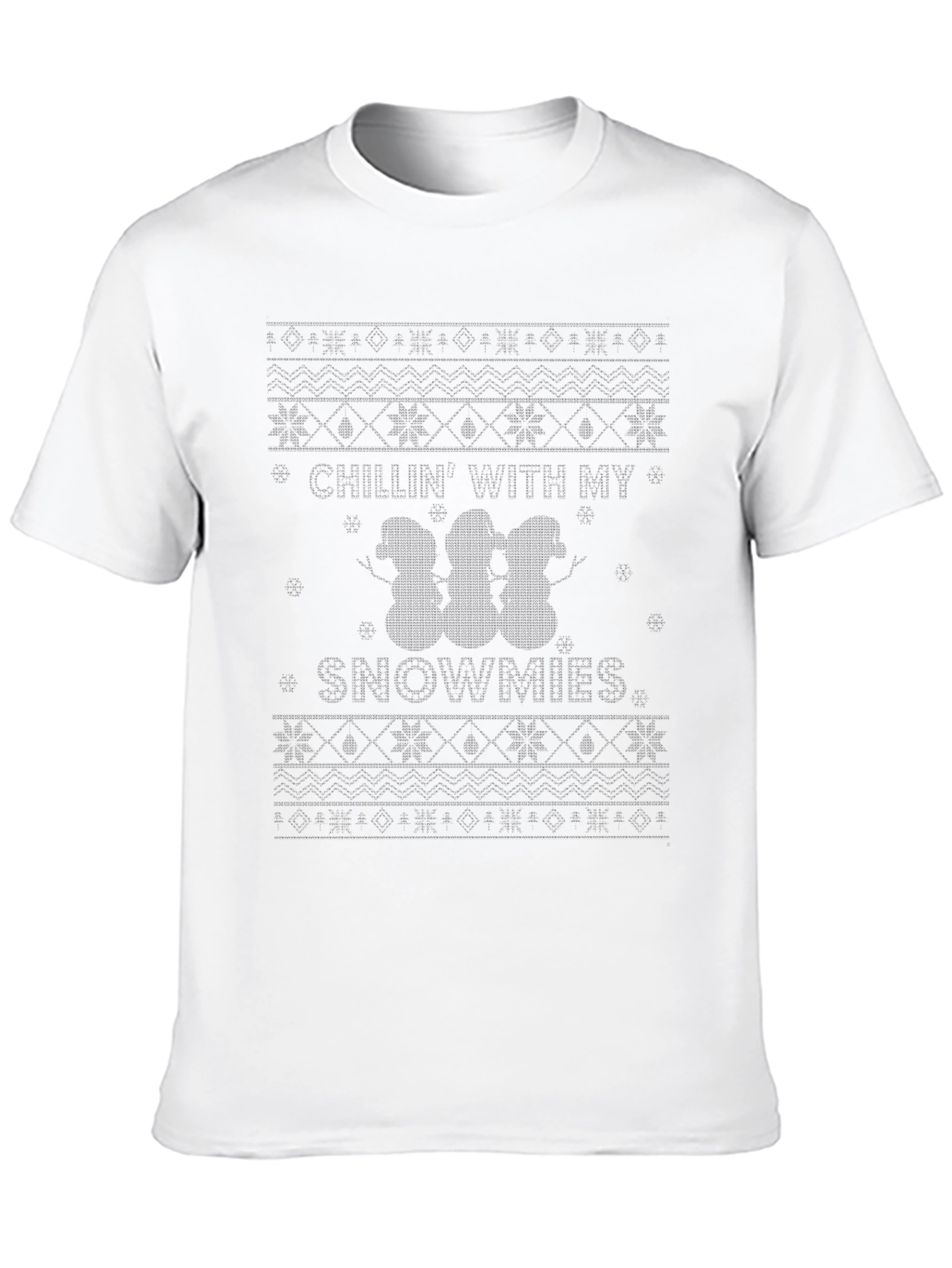 Chillin With My Snowmies Black Holiday T-Shirt