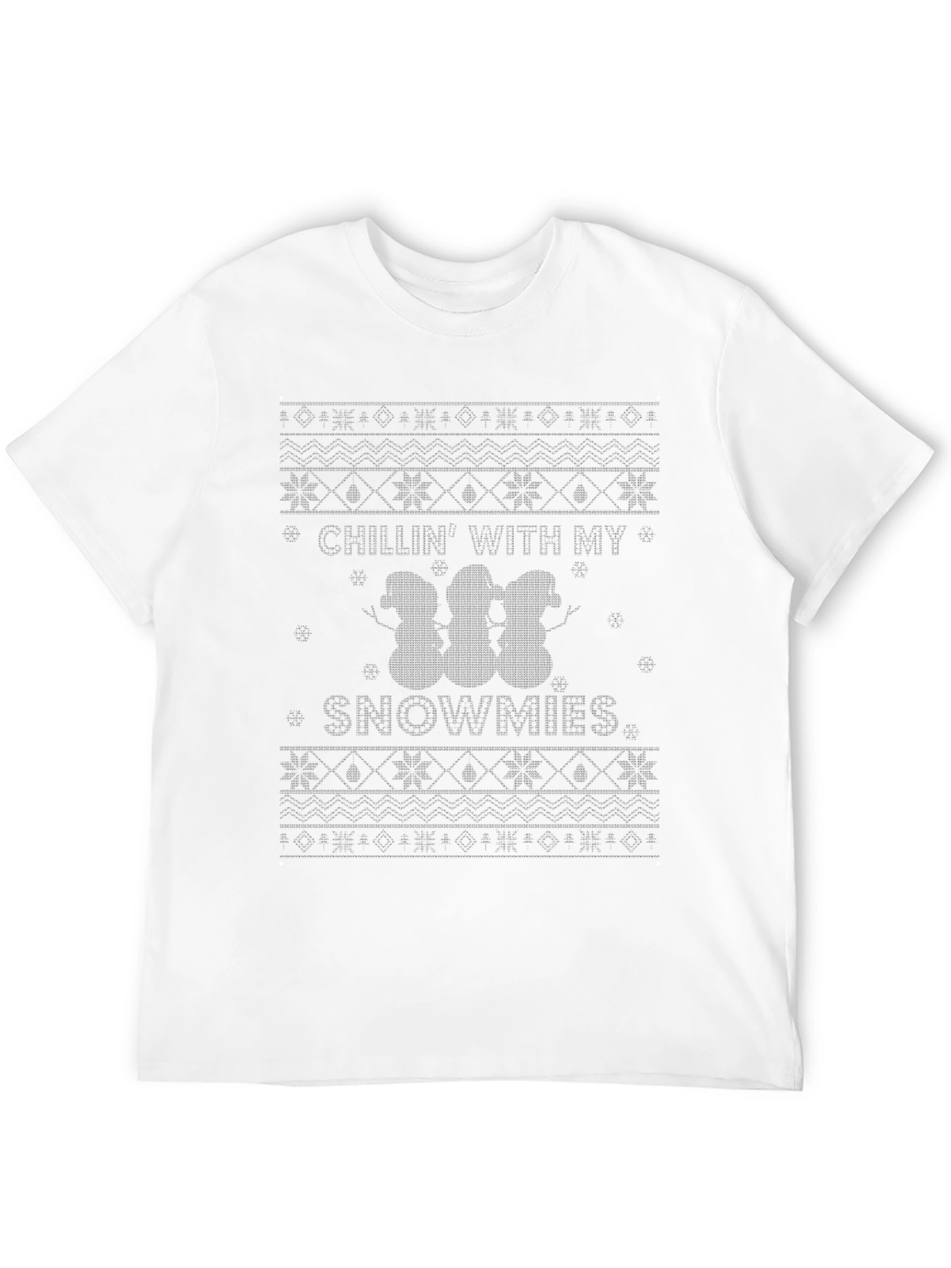 Chillin With My Snowmies Black Holiday T-Shirt
