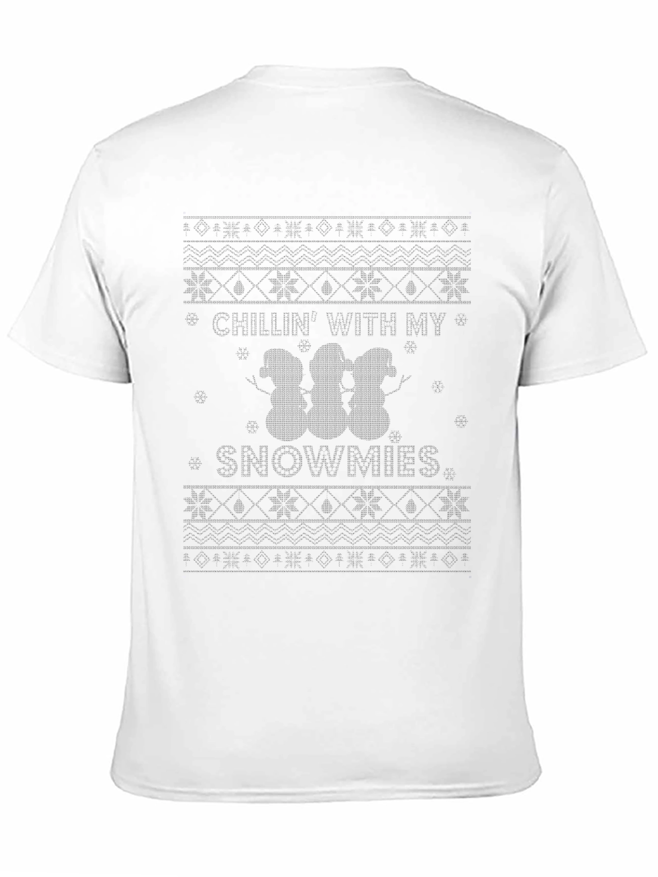 Chillin With My Snowmies Black Holiday T-Shirt