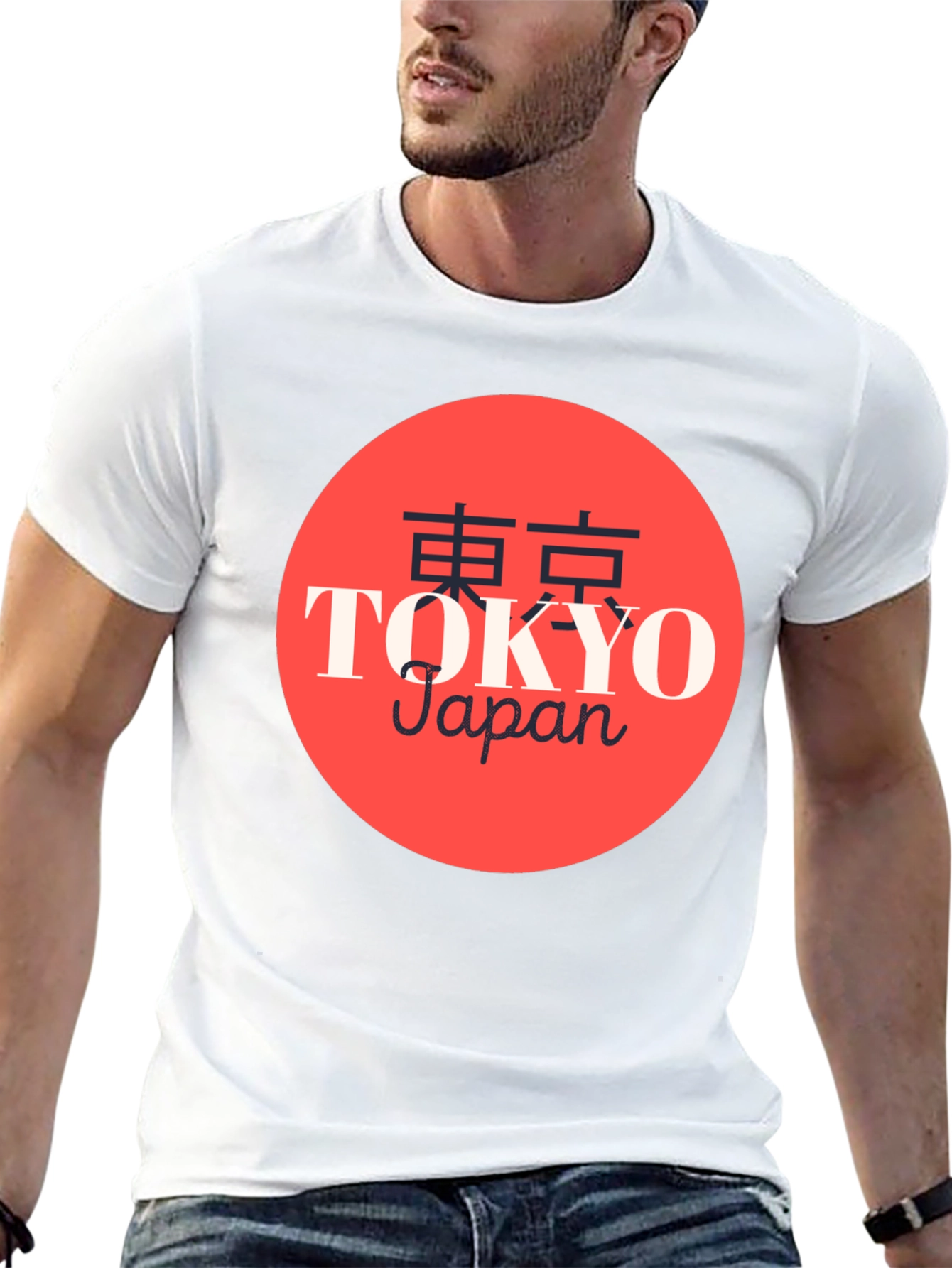 Tokyo Japan Graphic Print Crew Neck T-Shirt
