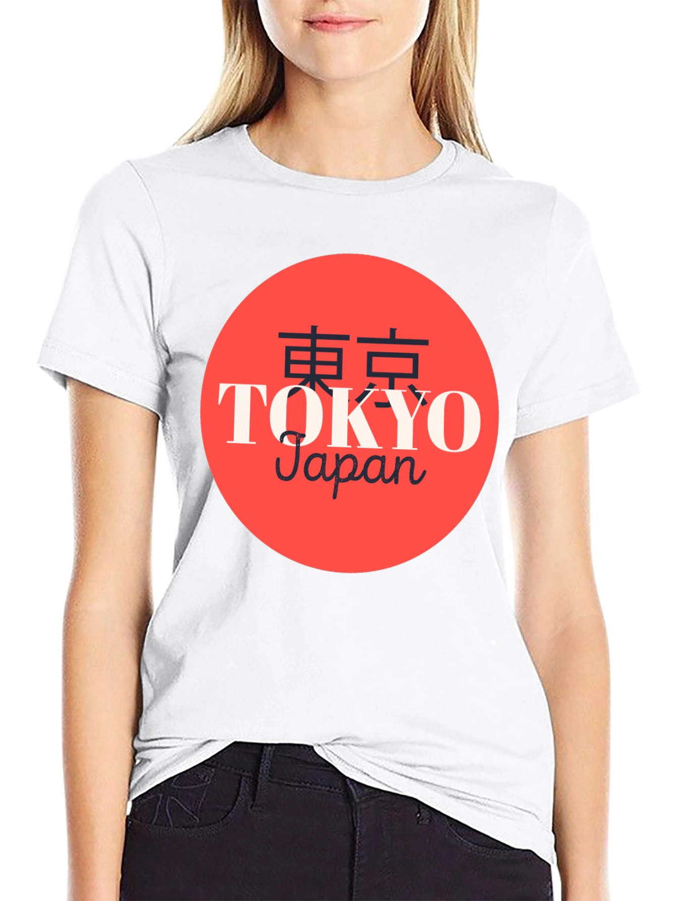 Tokyo Japan Graphic Print Crew Neck T-Shirt