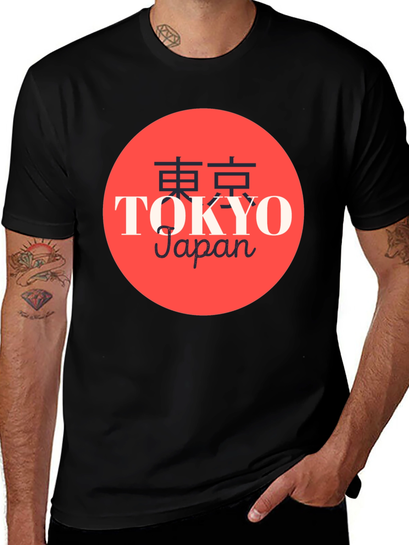 Tokyo Japan Graphic Print Crew Neck T-Shirt