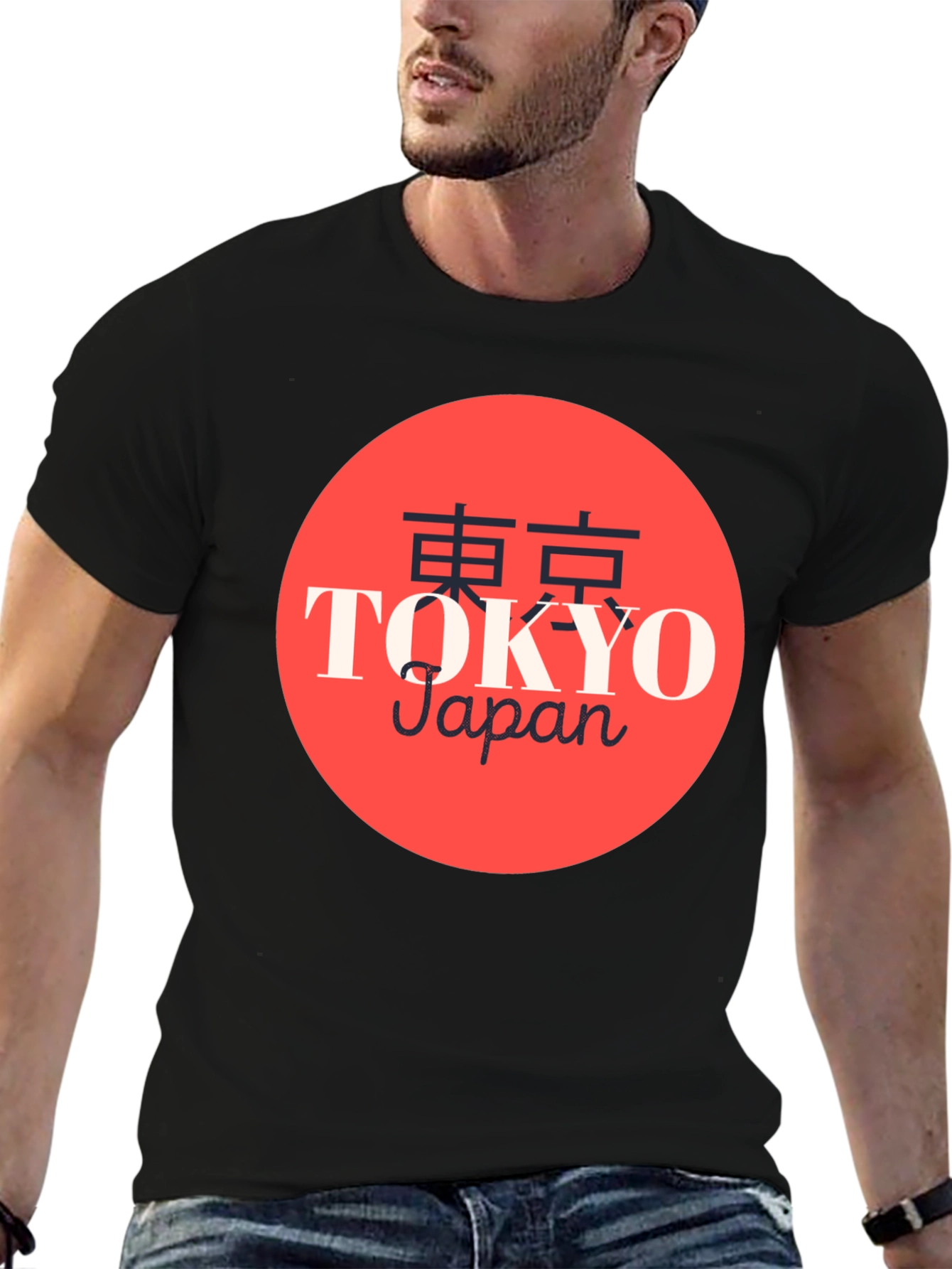 Tokyo Japan Graphic Print Crew Neck T-Shirt