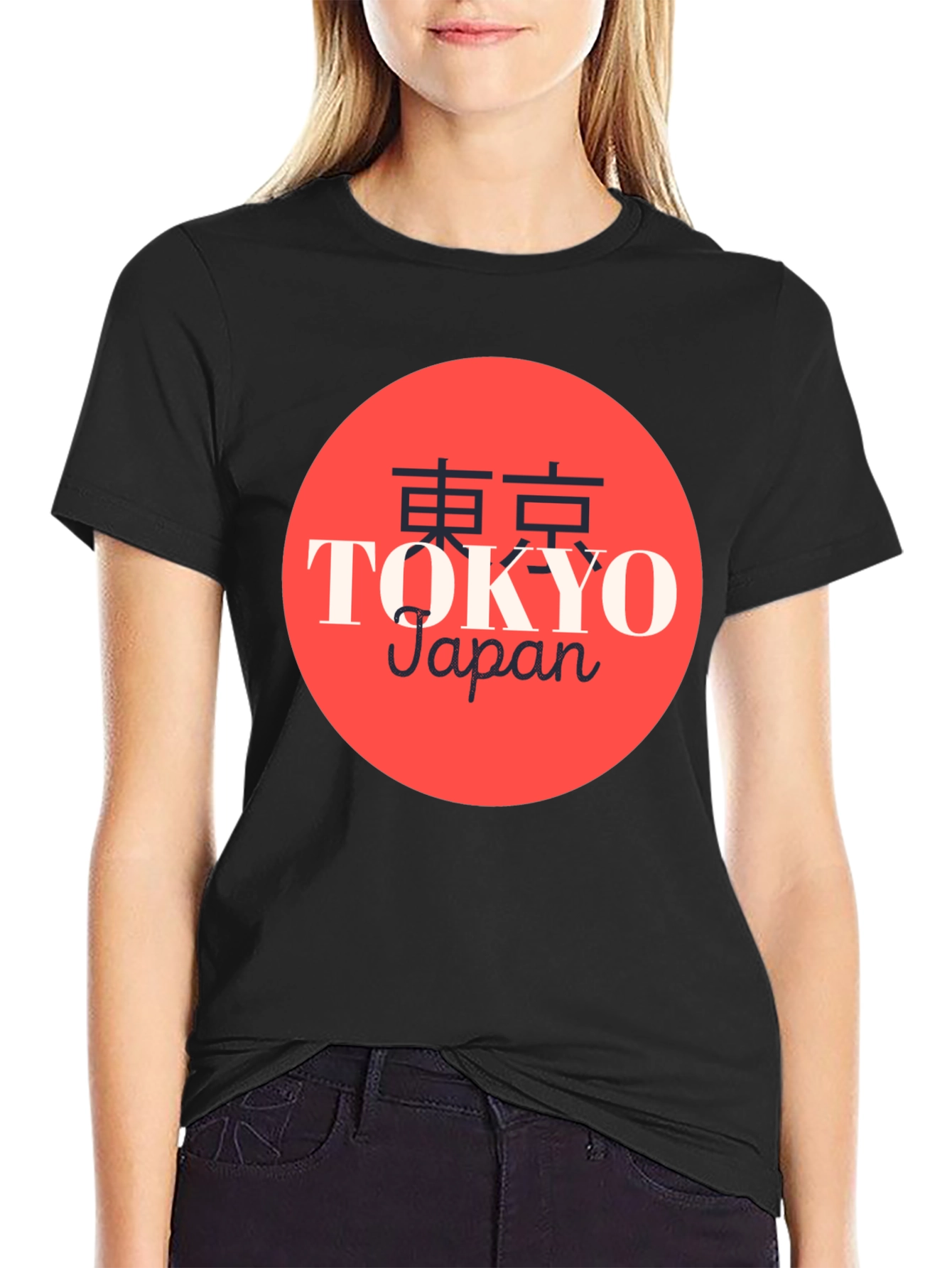 Tokyo Japan Graphic Print Crew Neck T-Shirt
