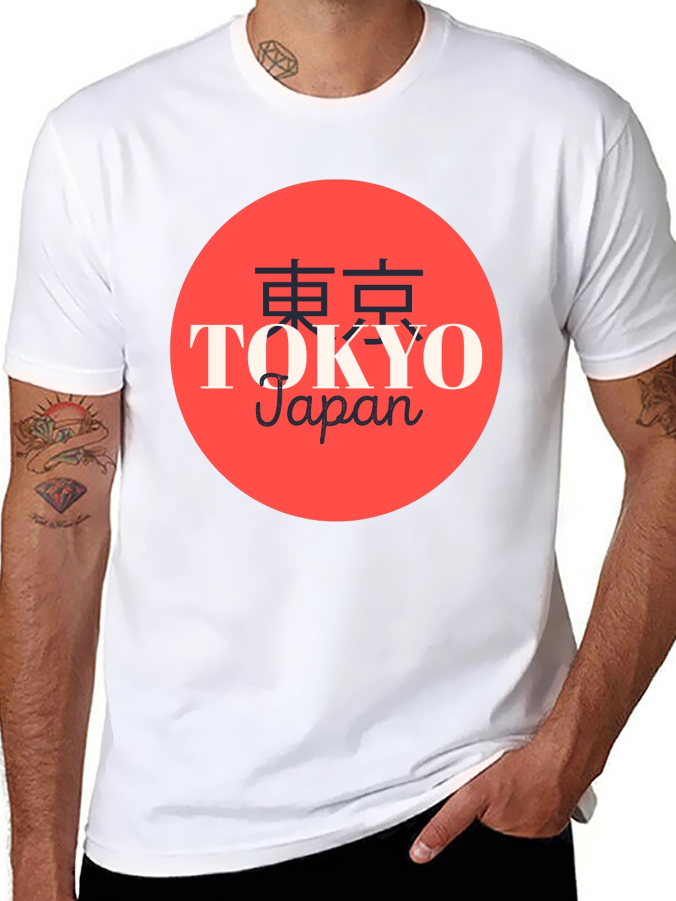 Tokyo Japan Graphic Print Crew Neck T-Shirt