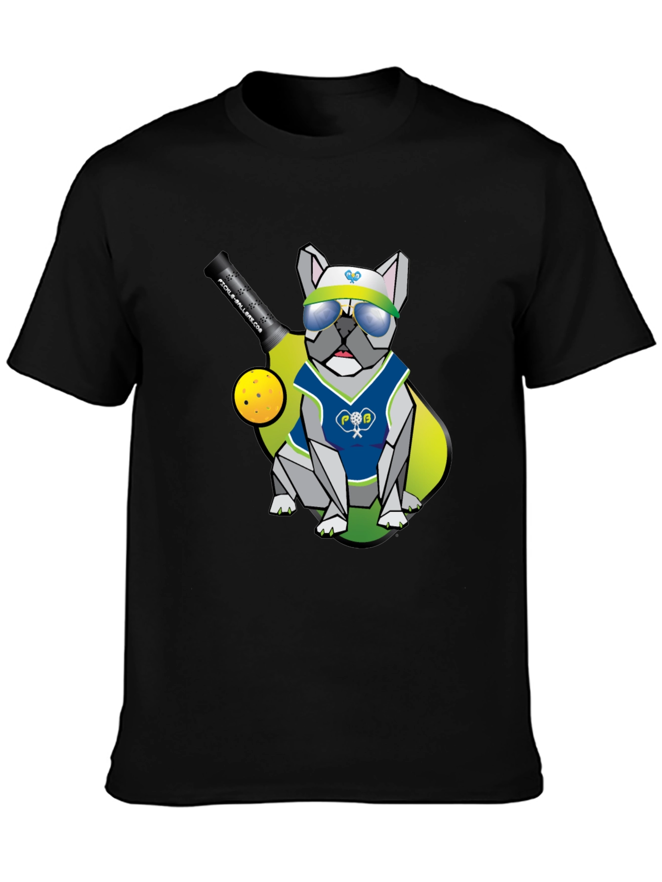 Pickleball Bulldog T-Shirt - Cool Doggy Design