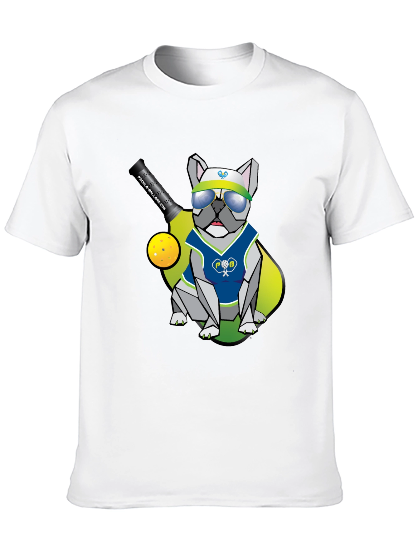Pickleball Bulldog T-Shirt - Cool Doggy Design