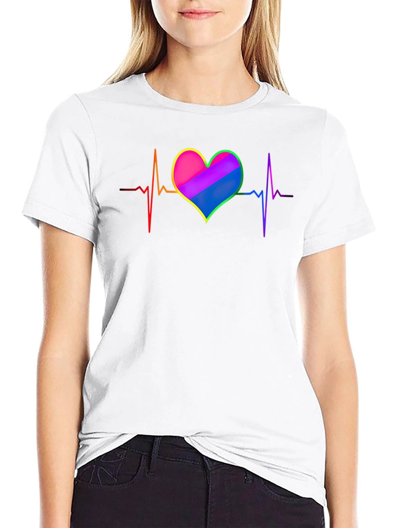 LGBTQ+ Heartbeat T-Shirt - Pride Love