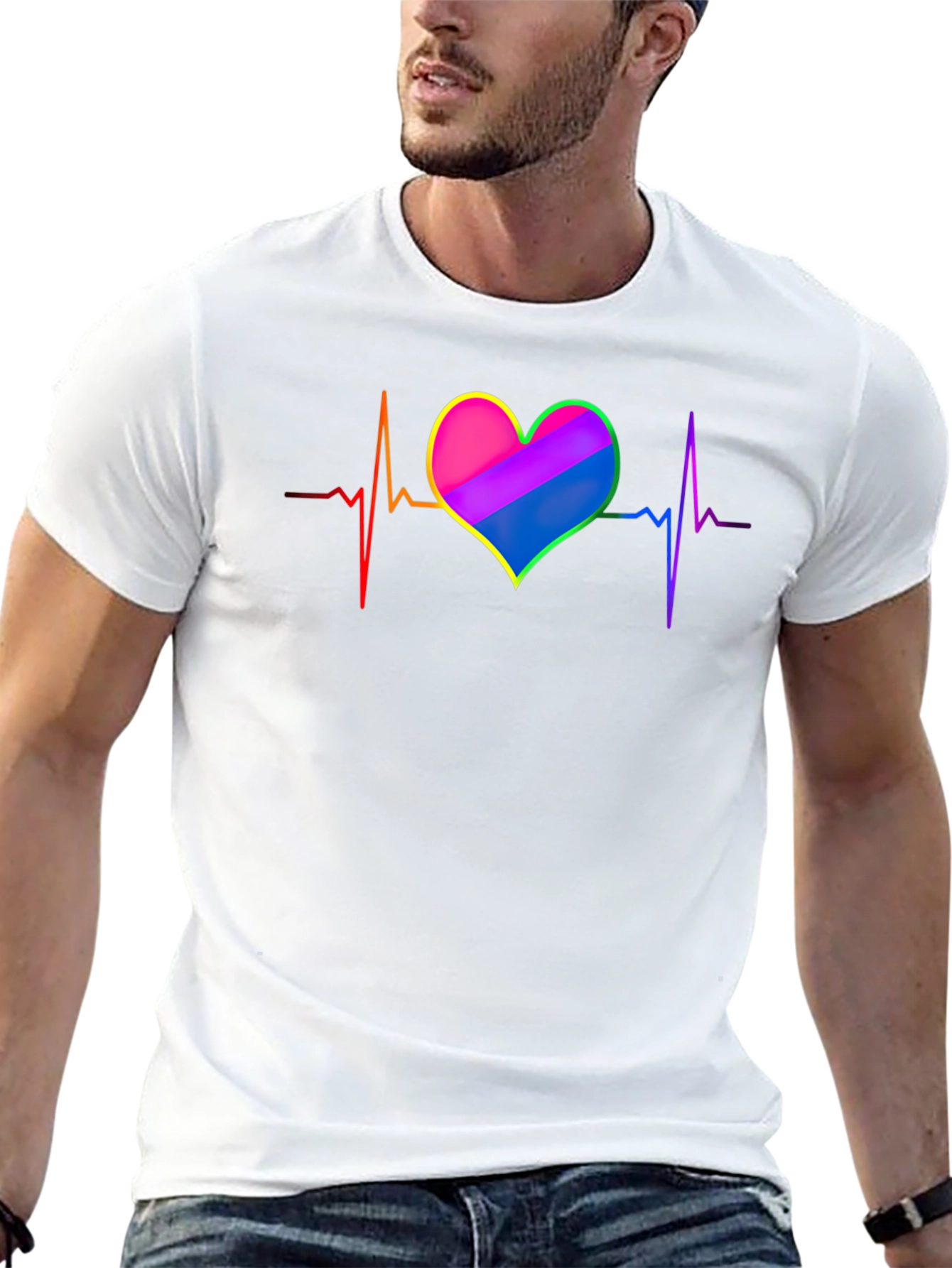 LGBTQ+ Heartbeat T-Shirt - Pride Love