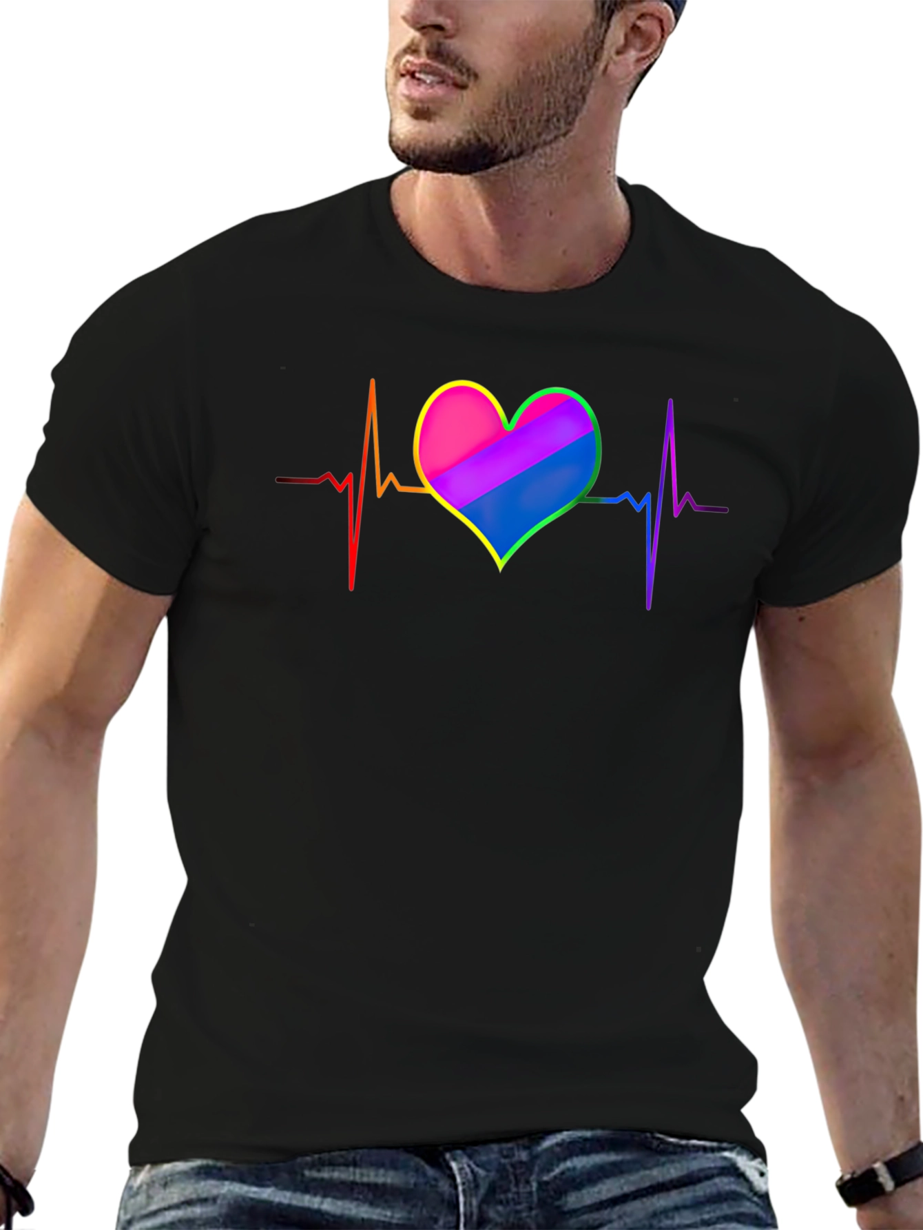 LGBTQ+ Heartbeat T-Shirt - Pride Love