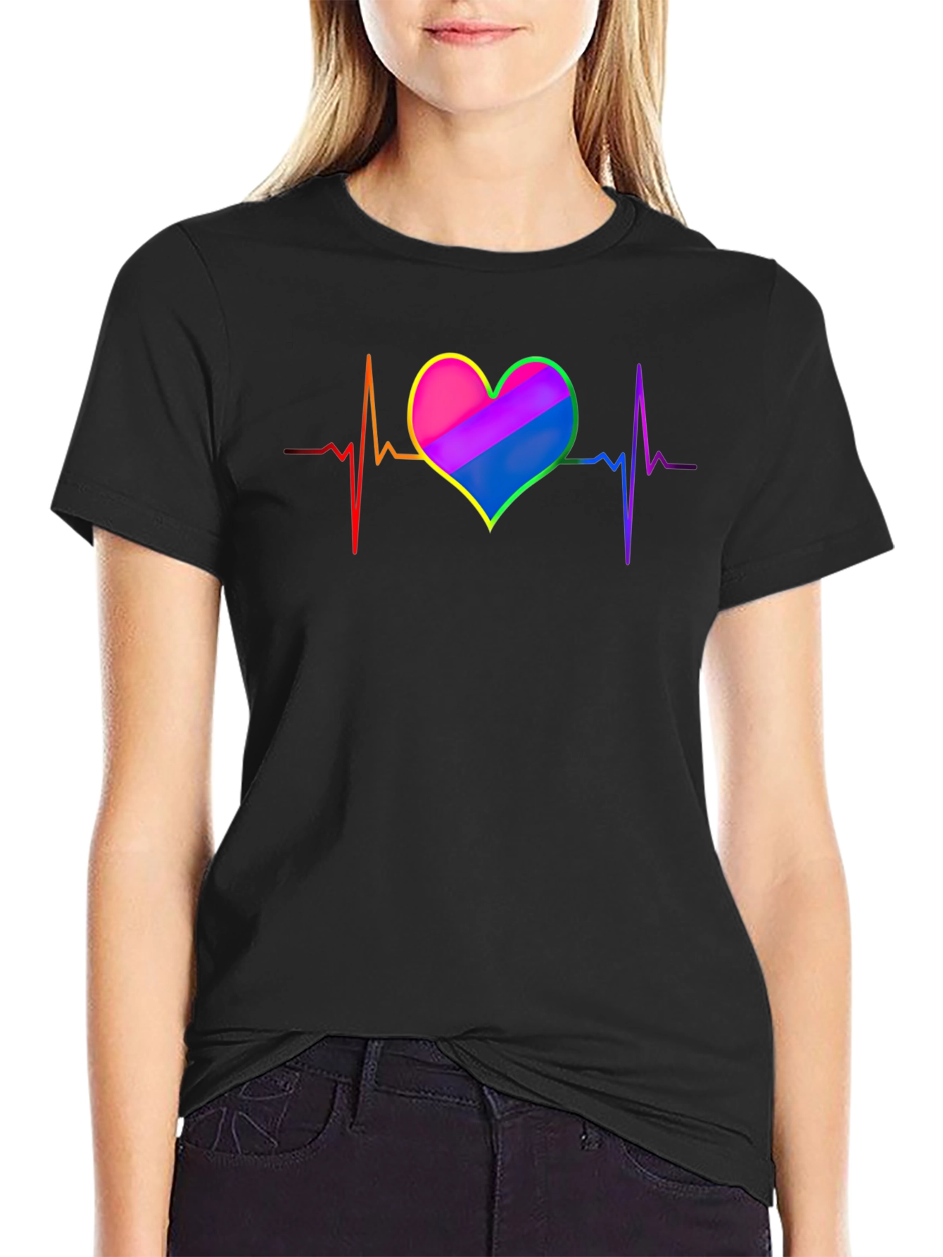 LGBTQ+ Heartbeat T-Shirt - Pride Love