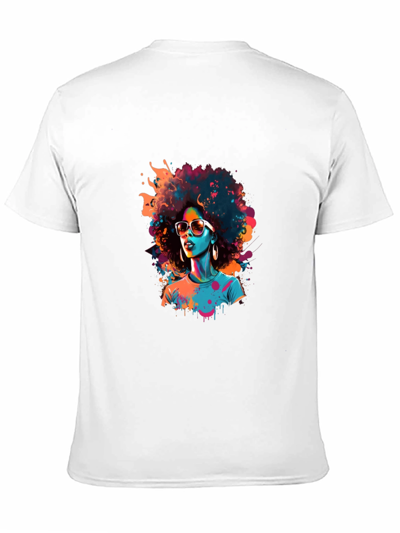 Afro Pop Art Black T-Shirt