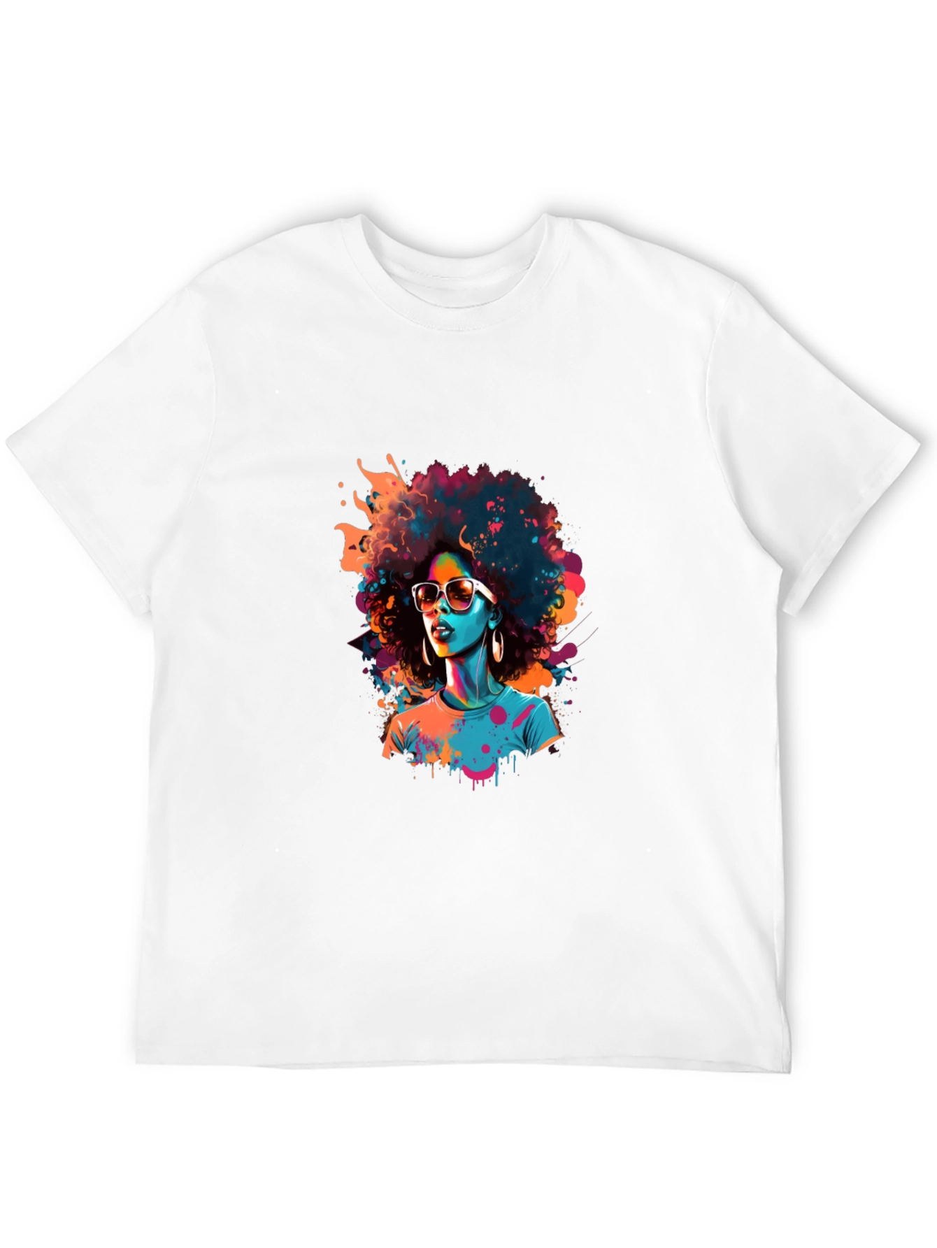 Afro Pop Art Black T-Shirt