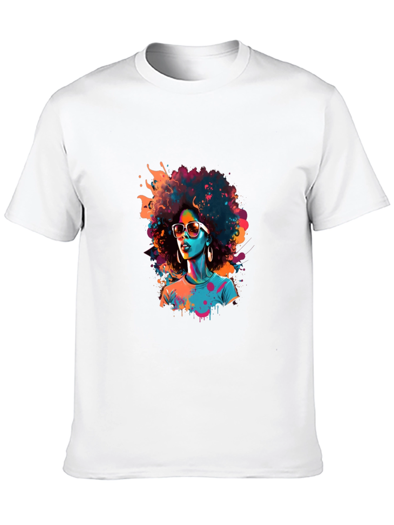 Afro Pop Art Black T-Shirt