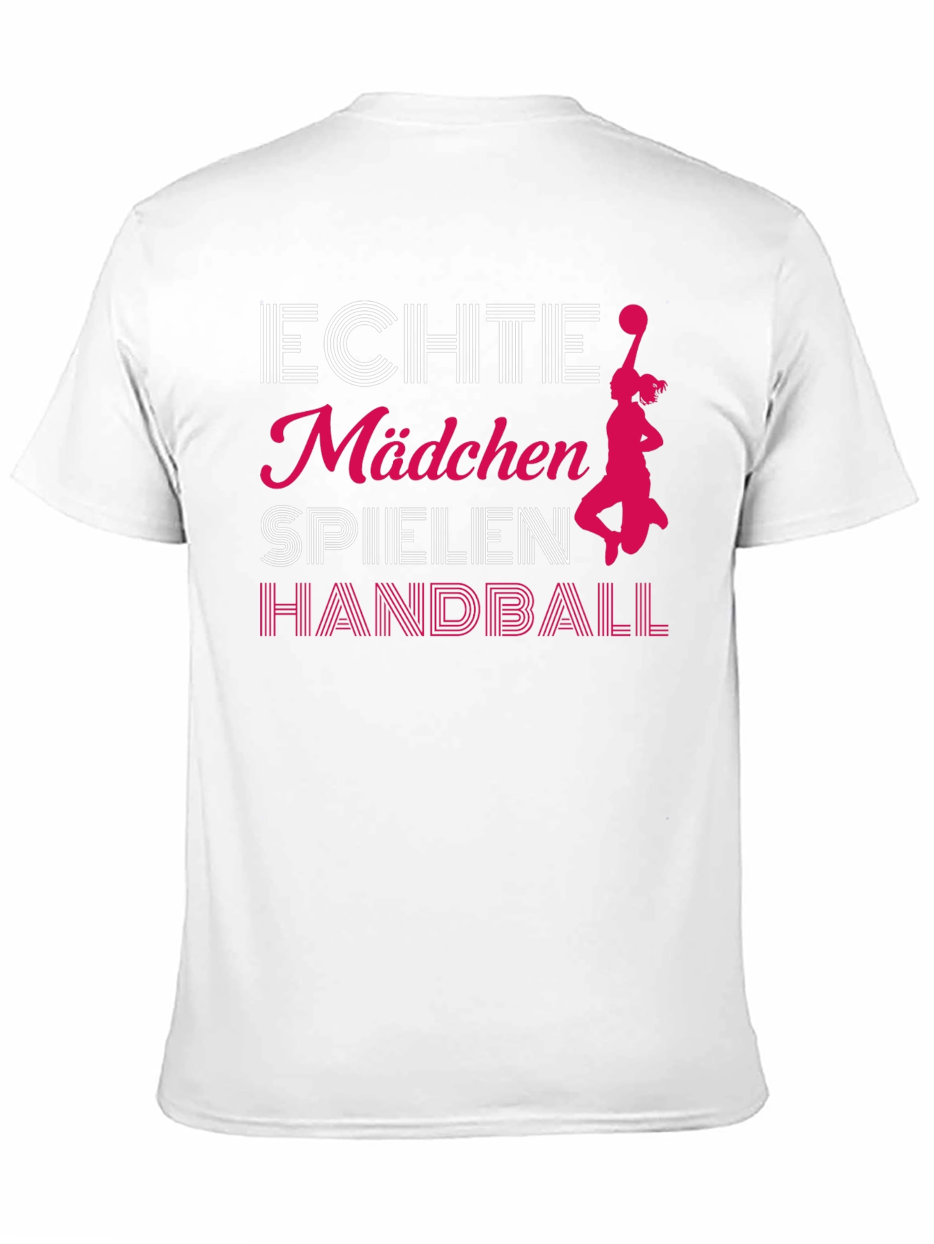 Echte Mädchen Handball Black T-Shirt