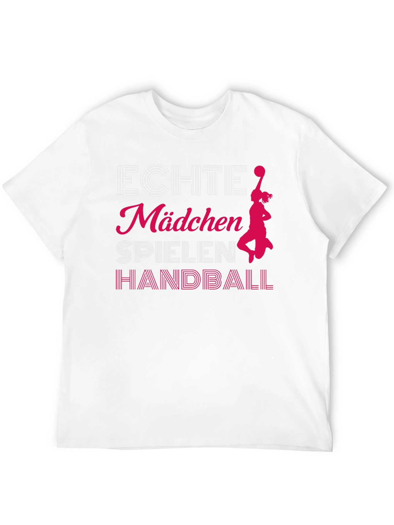 Echte Mädchen Handball Black T-Shirt
